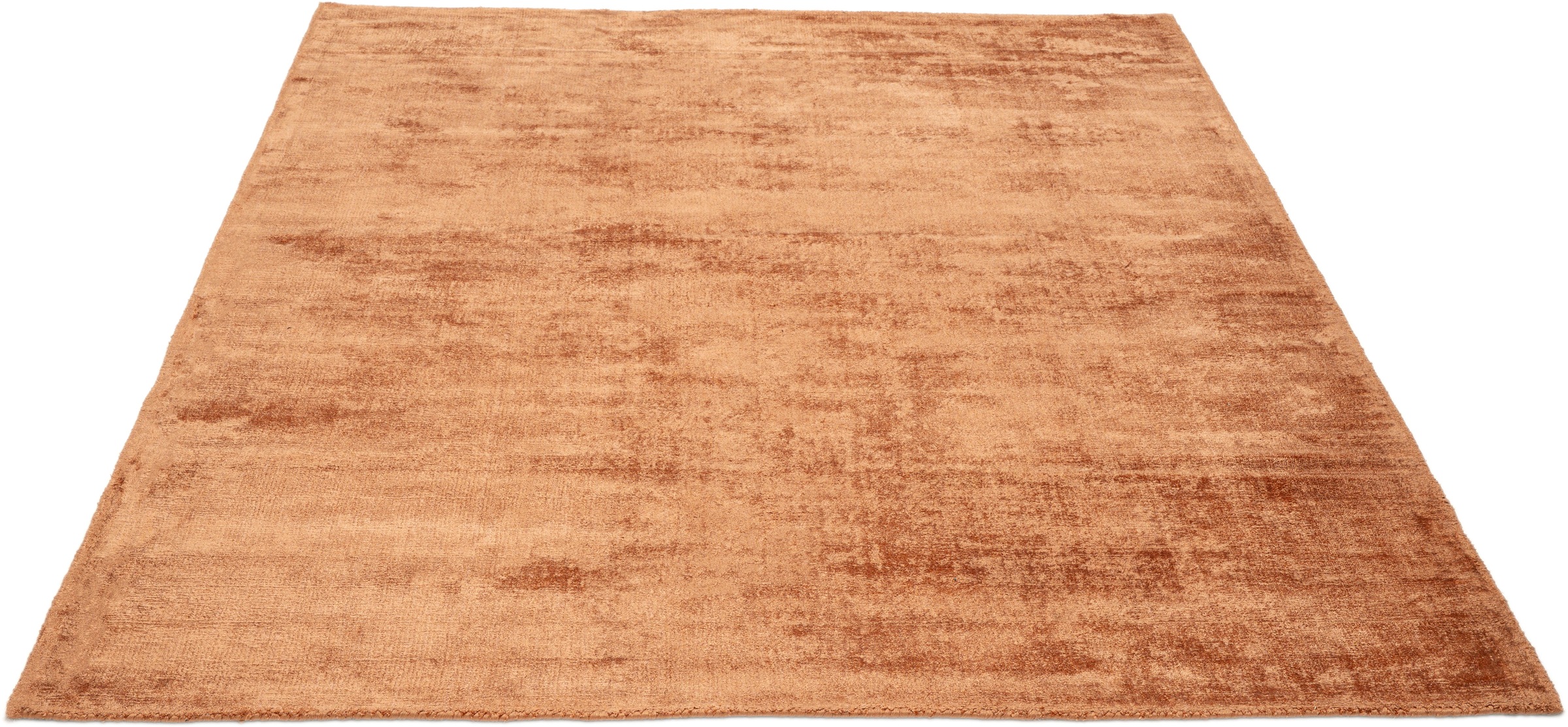 TOM TAILOR HOME Teppich »Shine uni«, rechteckig, 8 mm Höhe, Handweb Teppich, 100% Viskose, handgewebt, mit elegantem Schimmer