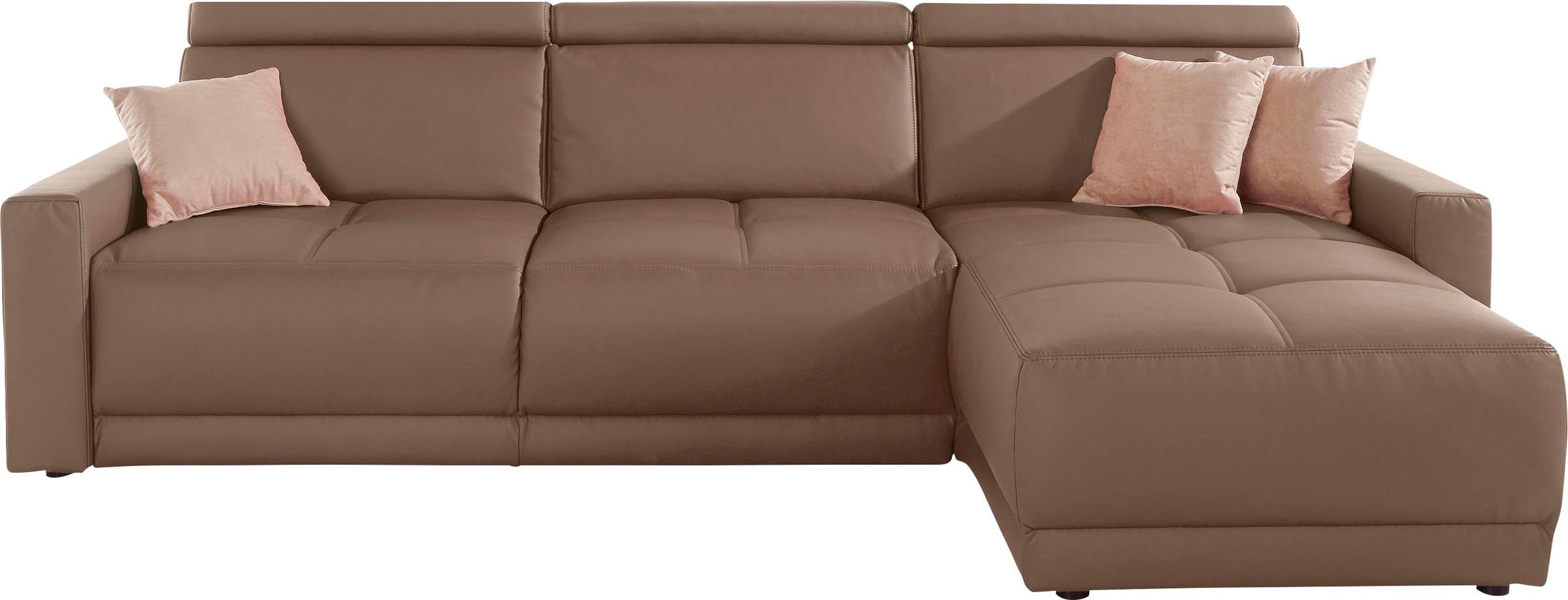 DOMO collection Ecksofa »Ava mit moderner Sitzheftung & toller Doppelnaht, günstig online kaufen