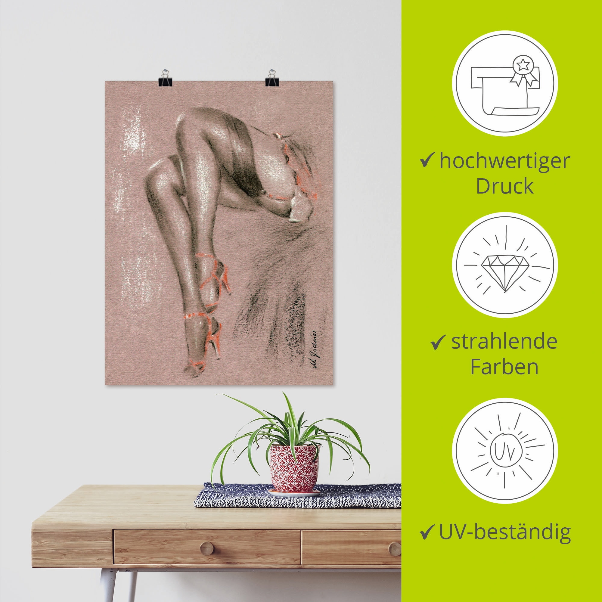 Artland Wandbild »Erotisches in High Heels«, Frau, (1 St.), als Leinwandbild, Poster in verschied. Größen