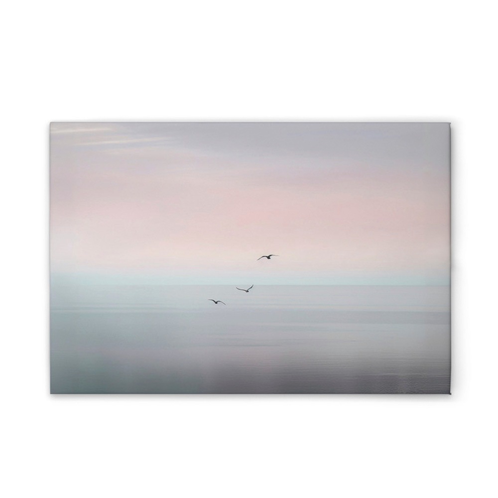 A.S. Création Leinwandbild »Calm Sea - Wandbild Grau Rosa Schwarz Keilrahme günstig online kaufen