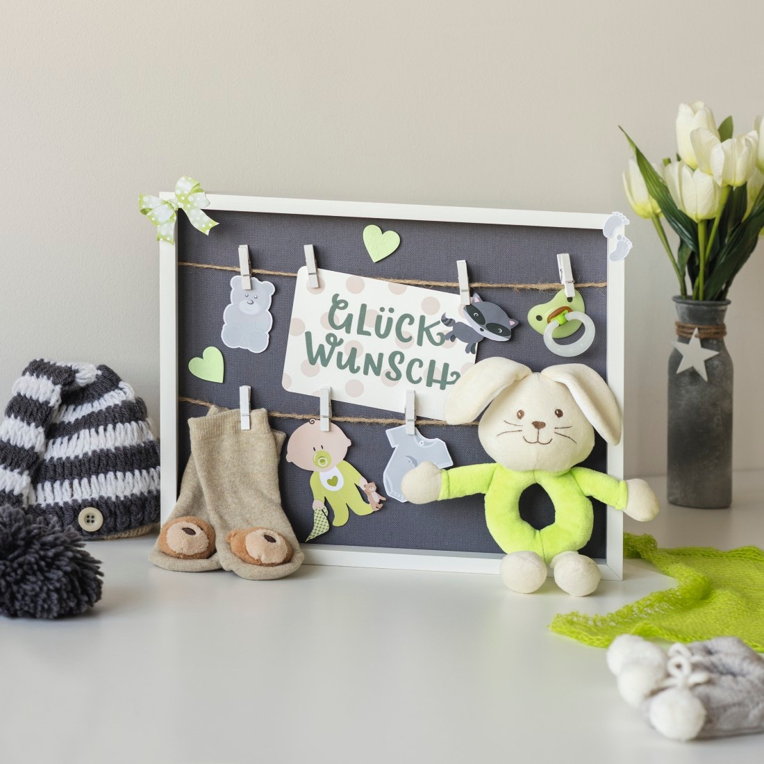 Hama Bilderrahmen »Fotorahmen Muro MDF mit Klammern Eiche Wandgestaltung« FSC-zertifiziert, Klammern, Wanddeko, individuell gestaltbar