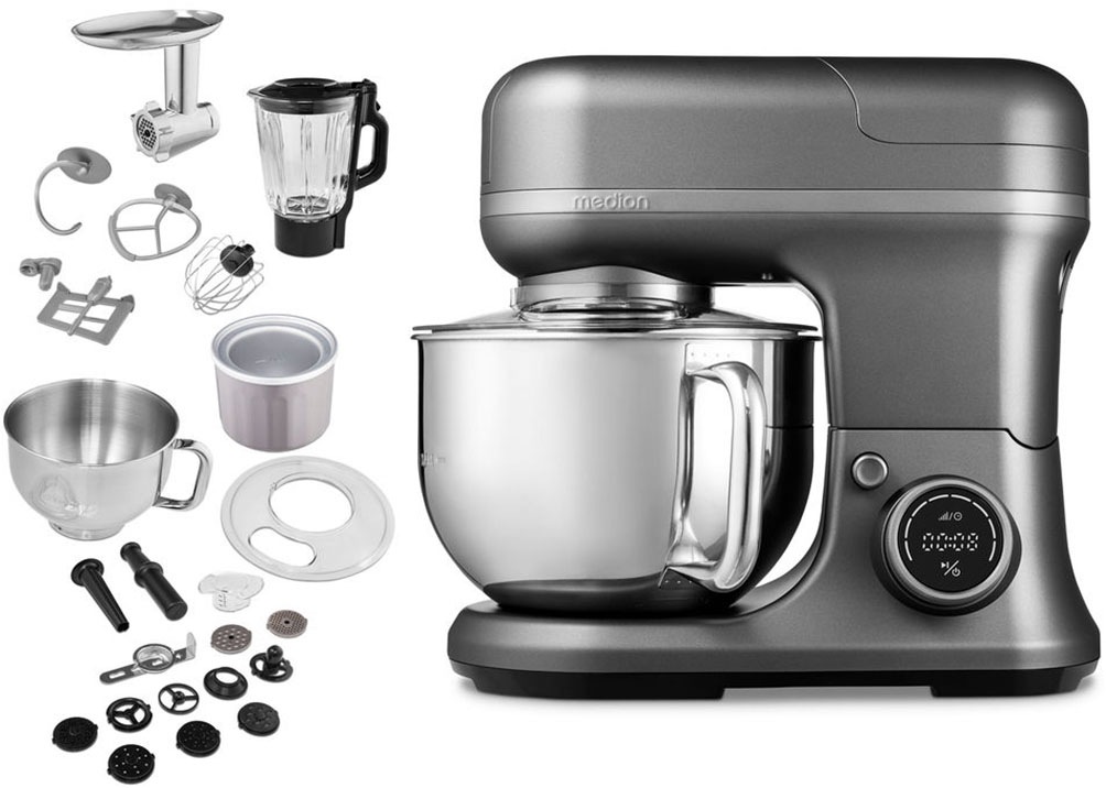 Medion® Küchenmaschine »MD 18442, 8 Geschwindigkeitsstufen, Impulsfunktion, günstig online kaufen