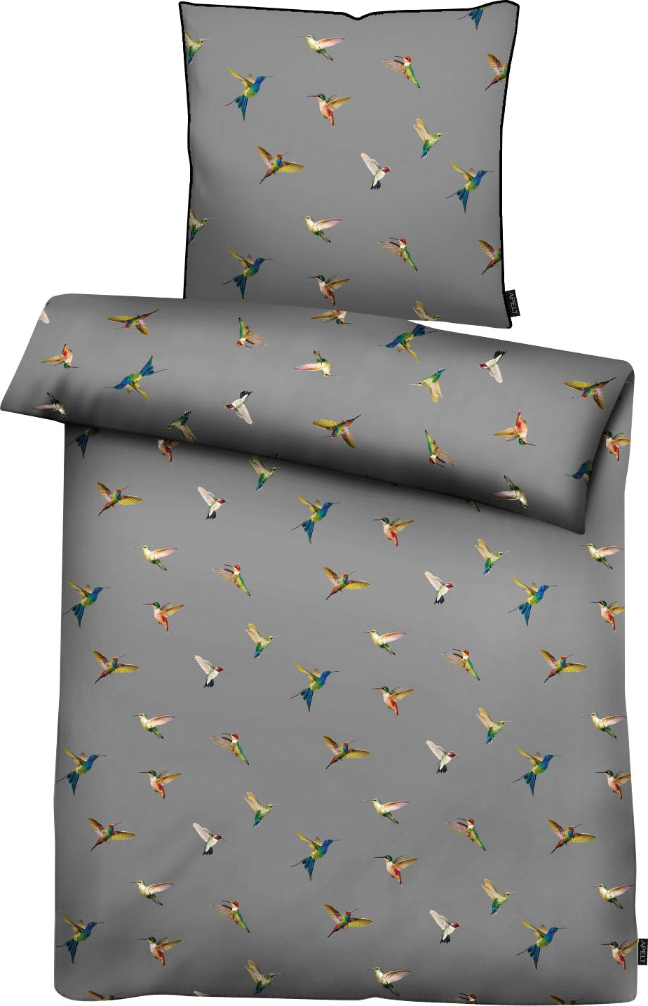 APELT Bettwäsche »Kolibri«, stylische bunte Vögel