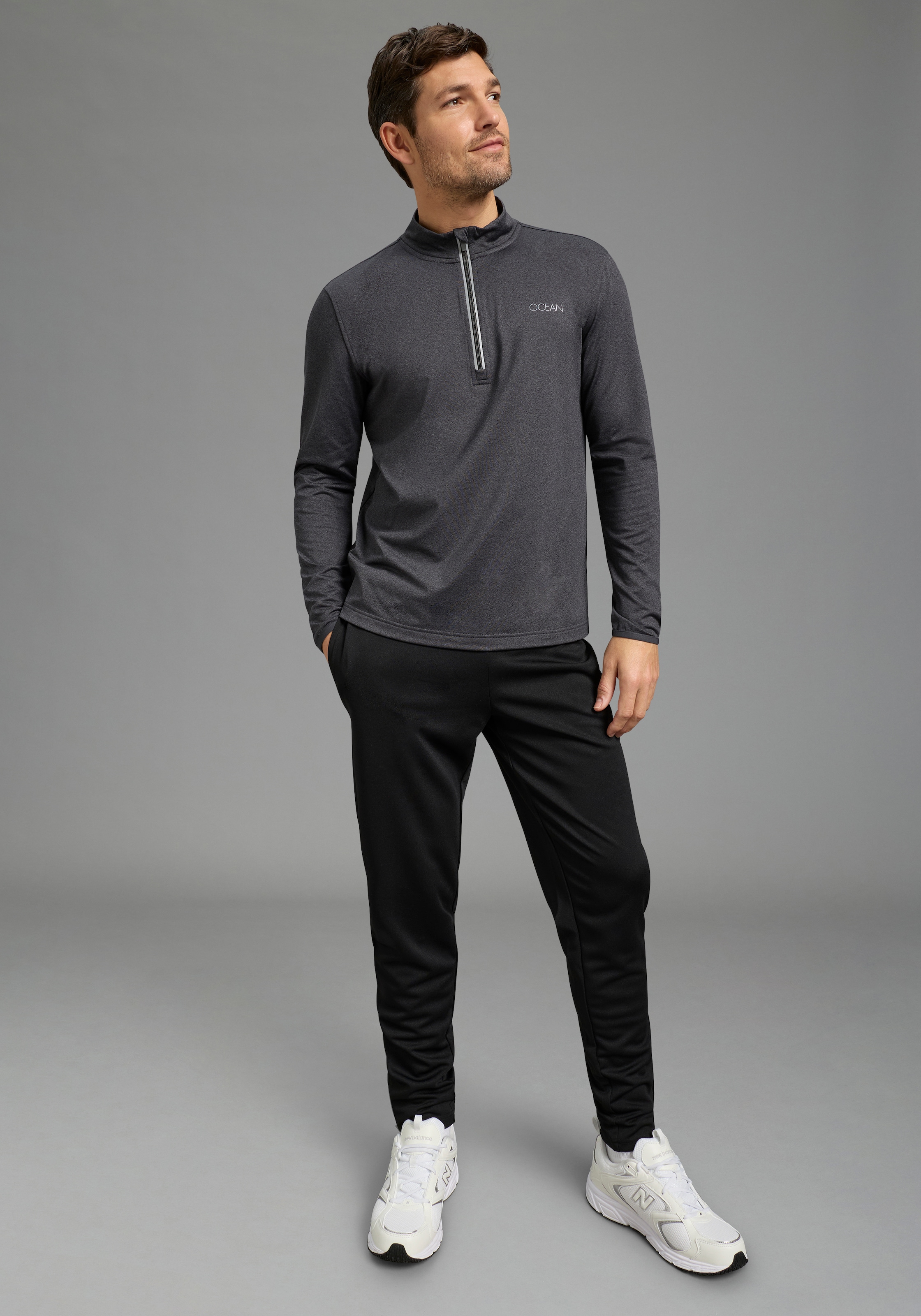 Ocean Sportswear Funktionsshirt »atmungsaktiv , quick dry« schmale Passform, Langarm, mit Reißverschluss am Ausschnitt