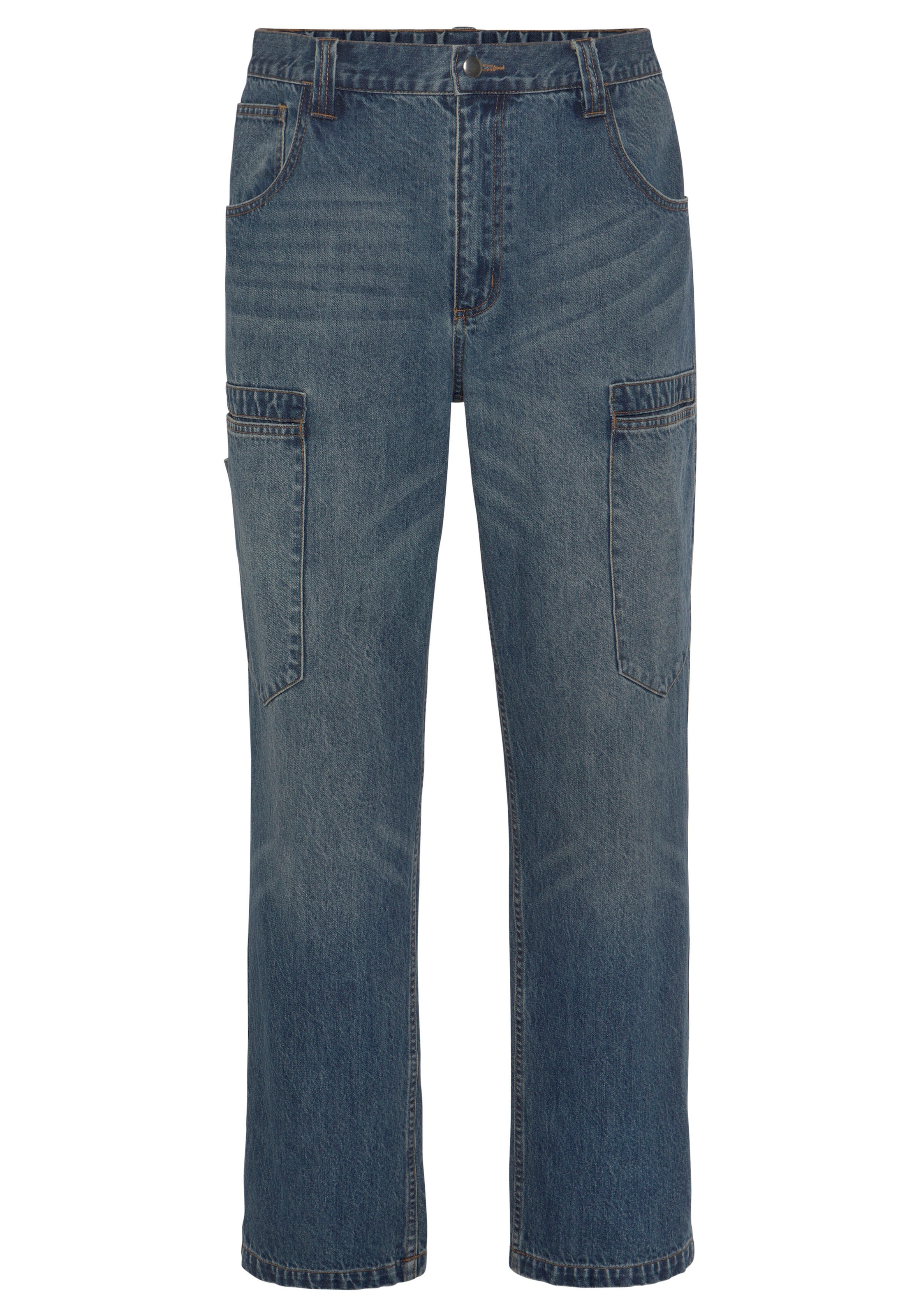 Northern Country Arbeitshose »Cargo Jeans«, 100% robuster online praktischen (aus fit), Bund, Baumwolle, Jeansstoff, kaufen dehnbarem mit 6 comfort mit Taschen