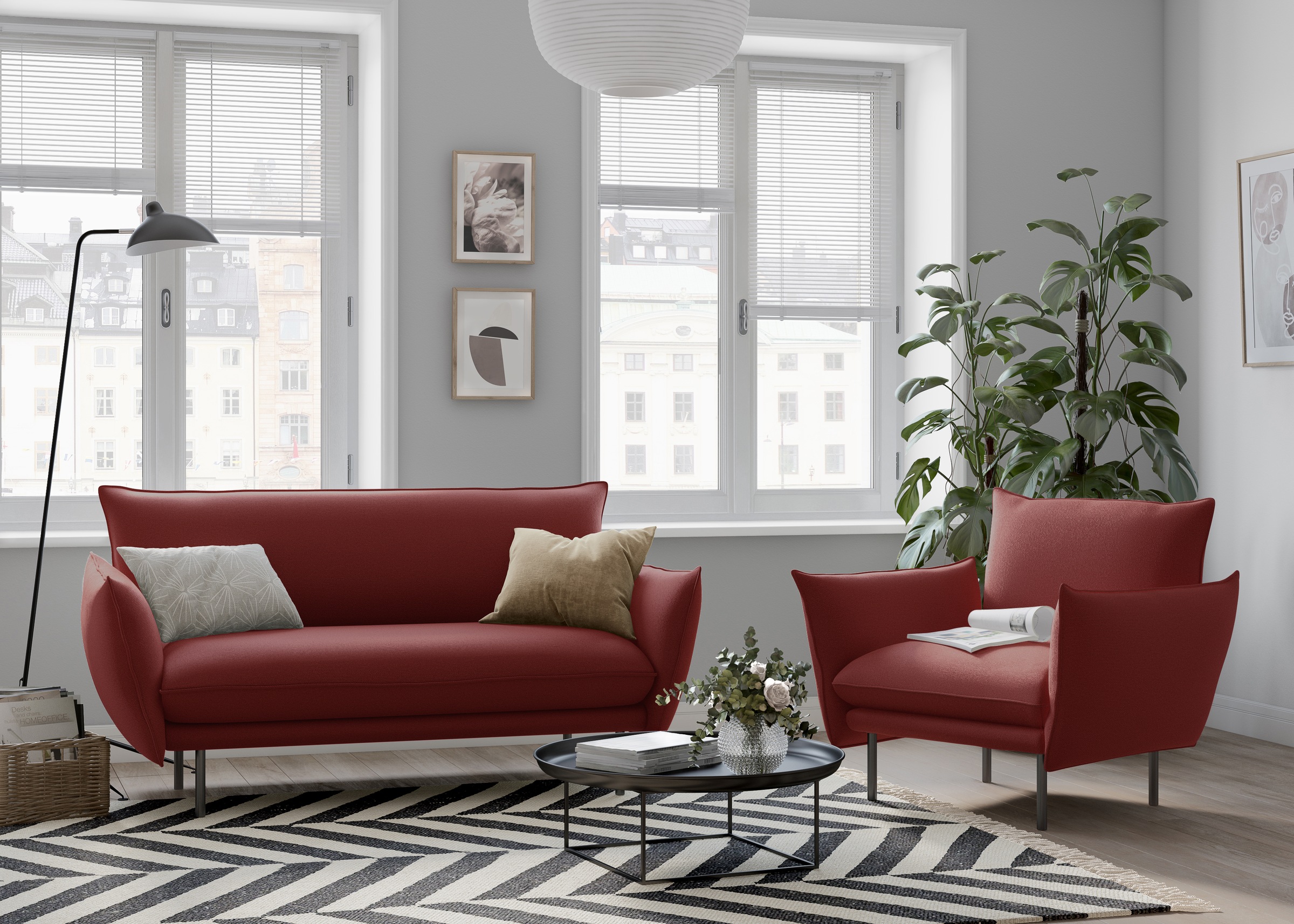 andas Sessel »Stine Cocktailsessel«, Besonderes Design durch Kissenoptik und Keder, by Morten Georgsen