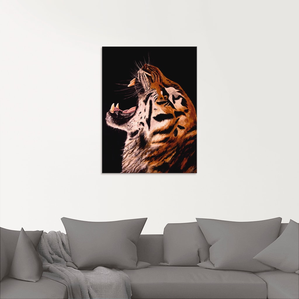 Artland Glasbild »Tiger«, Wildtiere, (1 St.)