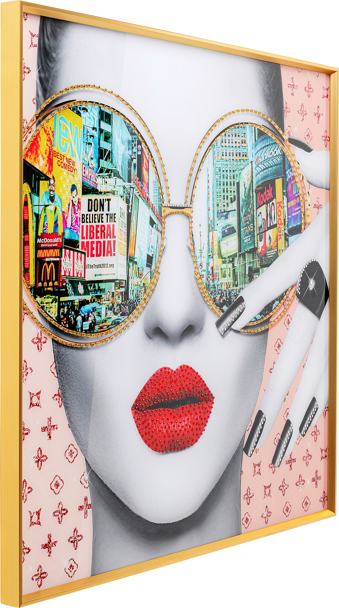 Kare Design Bild mit Rahmen »Gerahmtes Bild Times Square View 80x80cm« günstig online kaufen