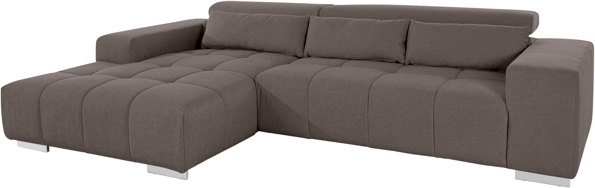 COTTA Ecksofa »Orion L-Form«, mit Kopfteilverstellung & 3 Nierenkissen