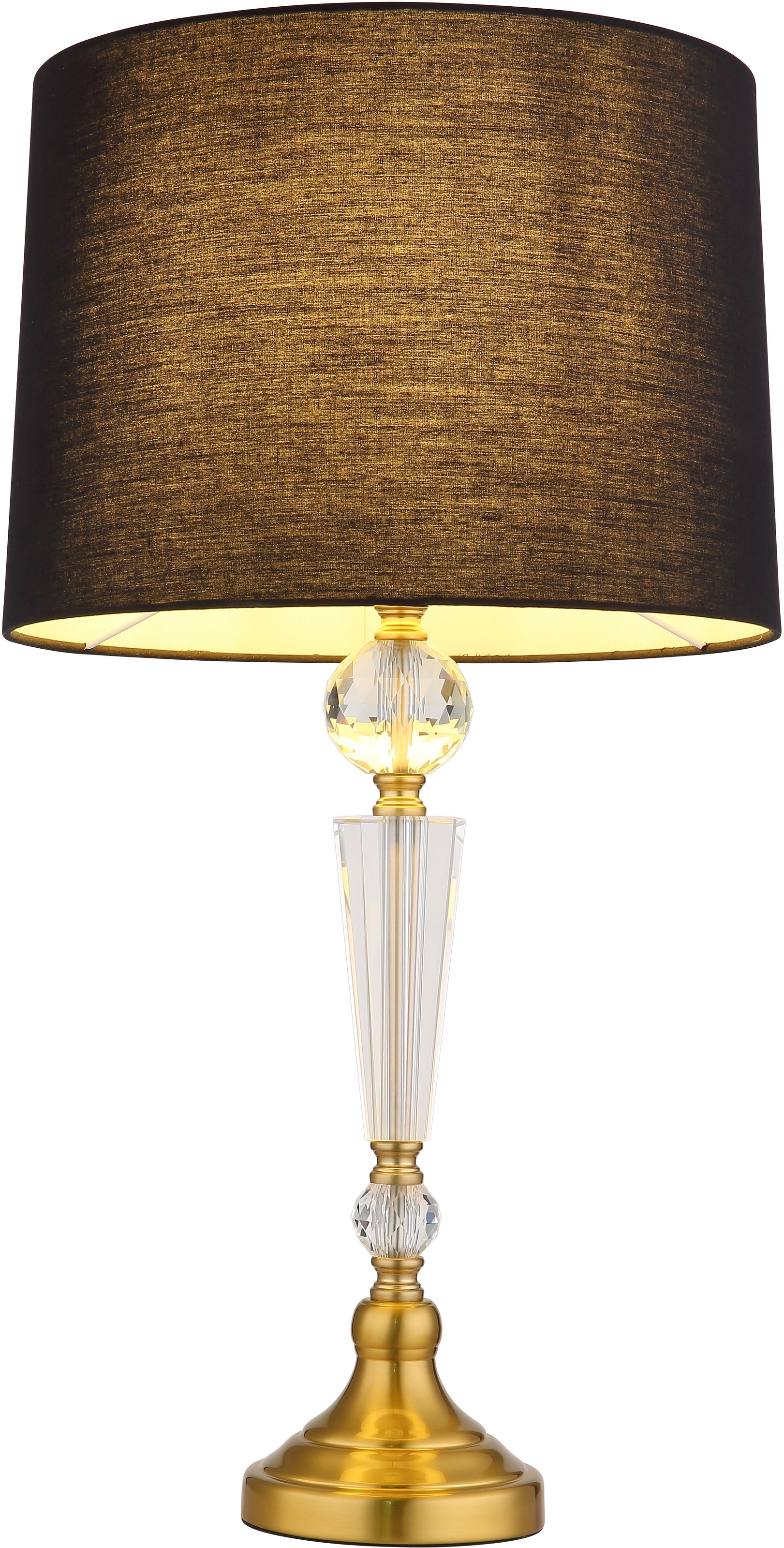 GLOBO LIGHTING Tischleuchte »ARRO«, Leuchtmittel E27 | ohne Leuchtmittel, Tischlampe/Schlafzimmer/Wohnzimmer/Textil schwarz