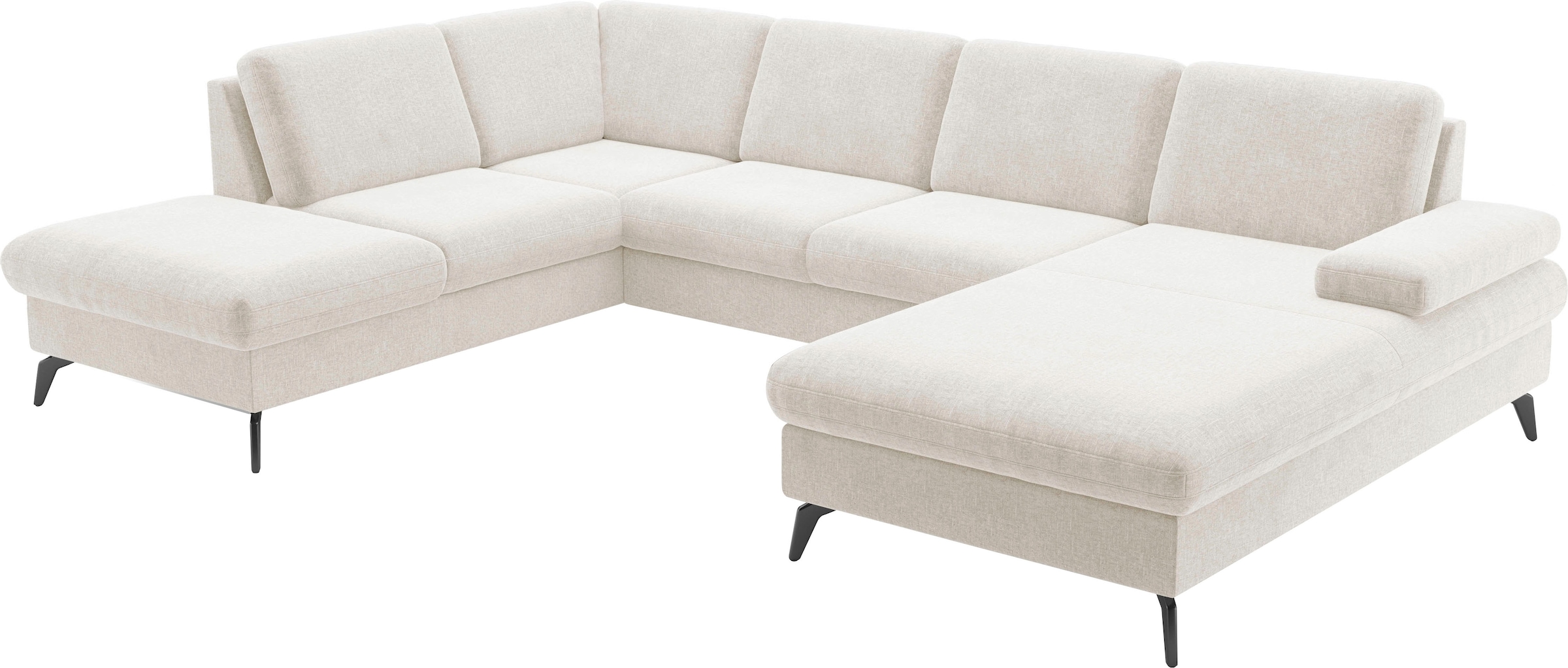 sit&more Wohnlandschaft »Morris Jubi U-Form«, inkl. Armteilfunktion und 1 Zierkissen, wahlweise mit Bettfunktion