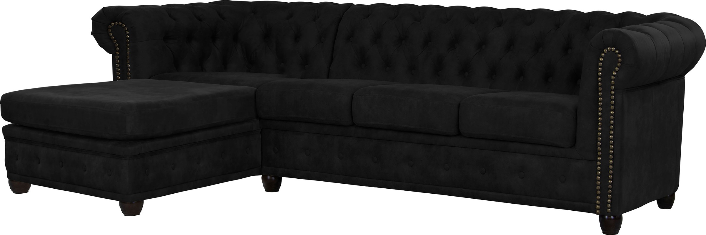 Home affaire Chesterfield-Sofa »Rysum L-Form«, Chesterfield-Optik mit Ottom günstig online kaufen