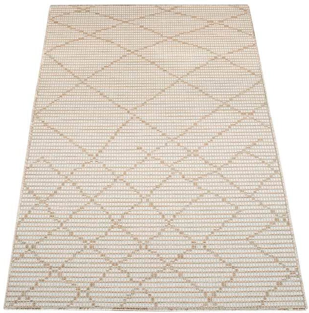 Carpet City Outdoorteppich »PALM3526«, rechteckig, 5 mm Höhe, Wetterfest & UV-beständig, für Balkon, Terrasse, Küche, flach gewebt