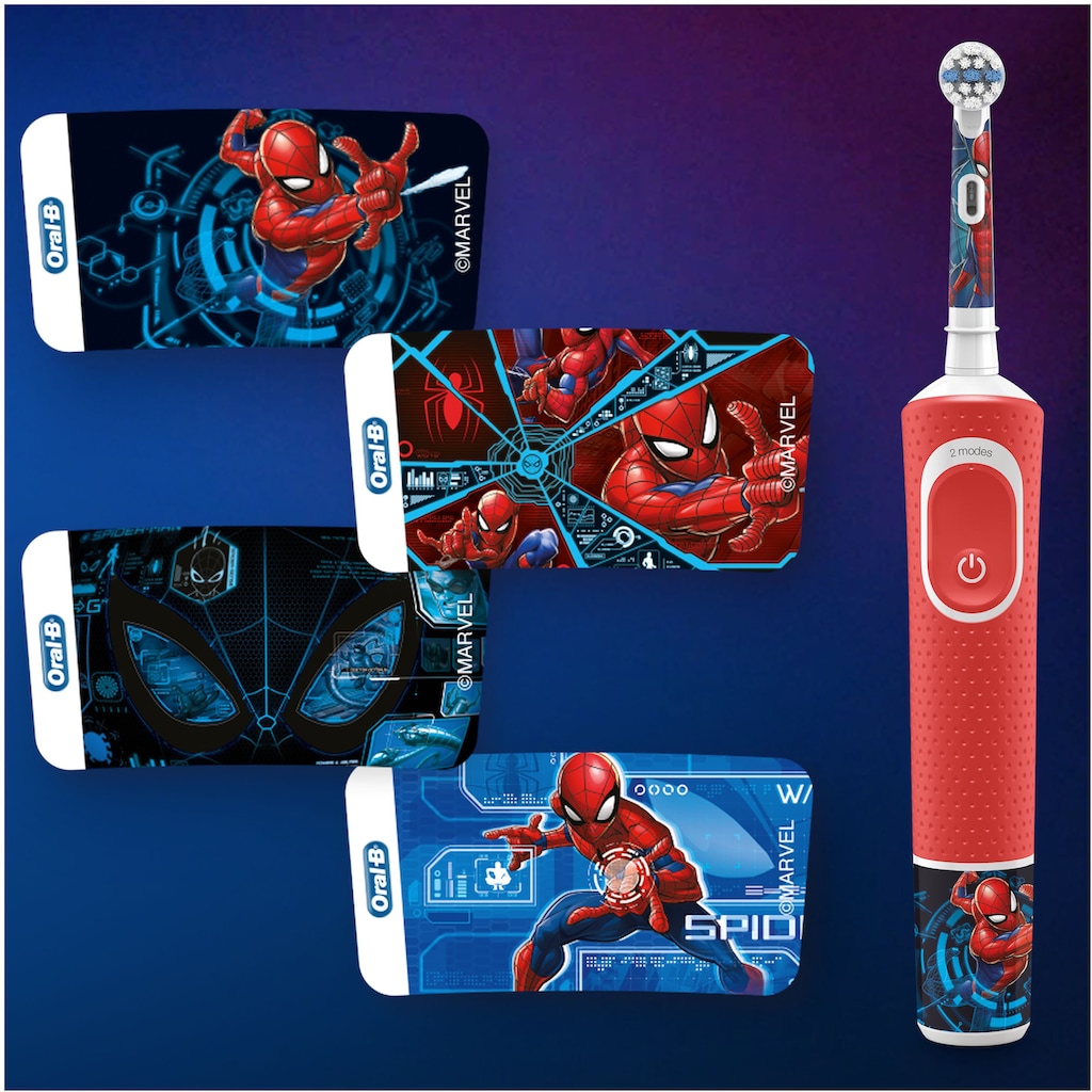 Oral-B Elektrische Kinderzahnbürste »Kids Spiderman«, 1 St. Aufsteckbürsten