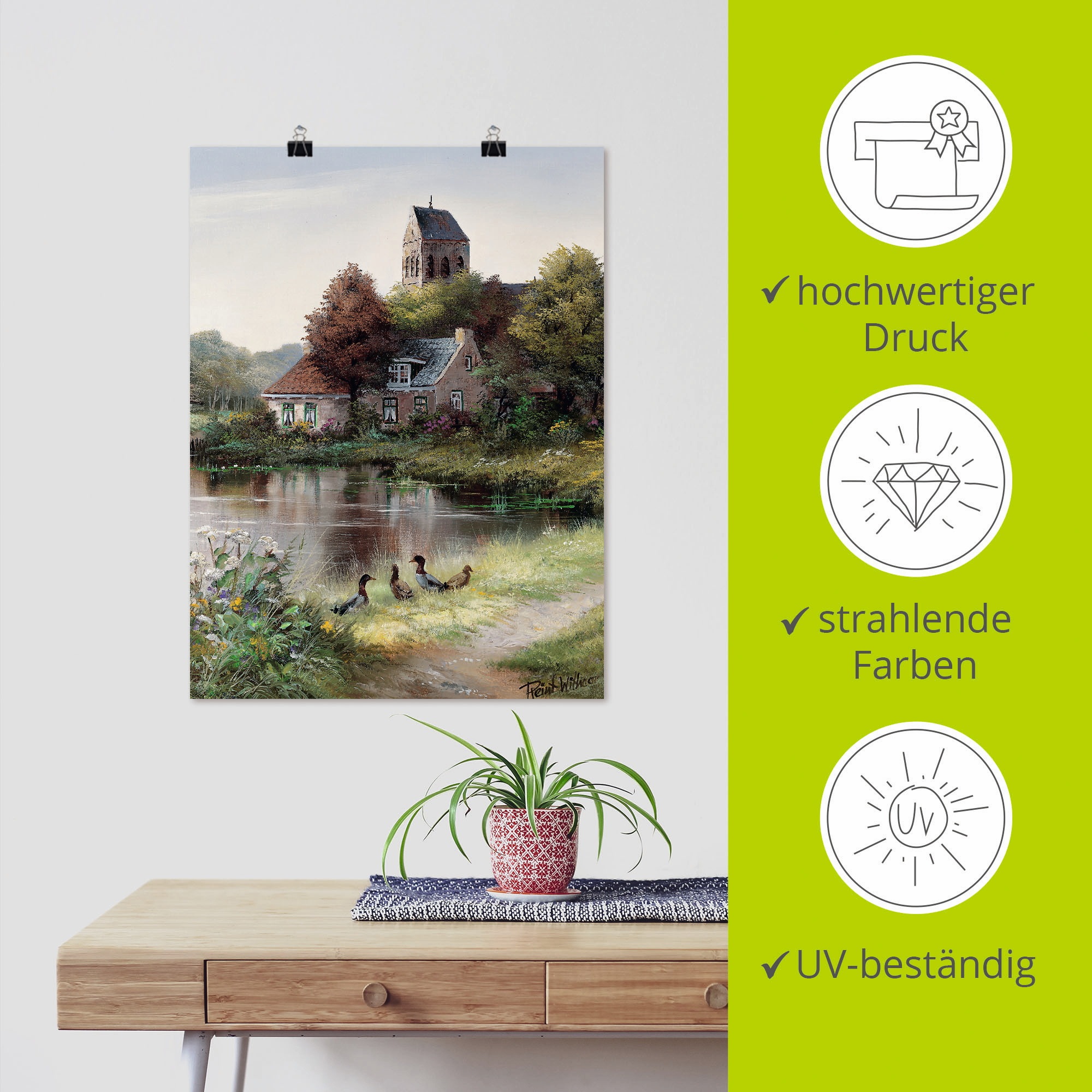 Artland Wandbild »Schöner Tag«, Gewässer, (1 St.), als Leinwandbild, Poster in verschied. Größen