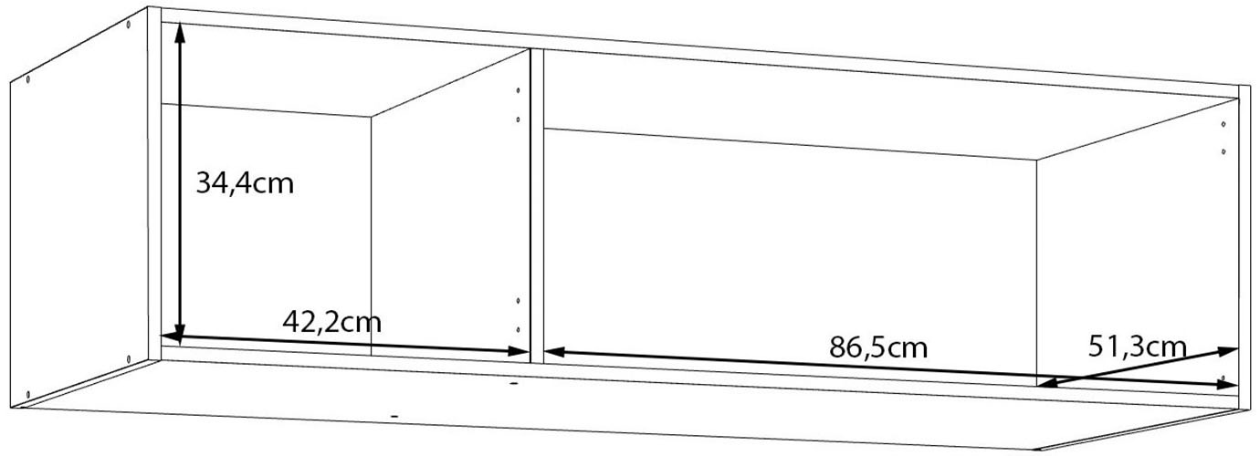 FORTE Schrankaufsatz Schrankaufsatz, Stauraum,  3 Türen,Raumnutzung