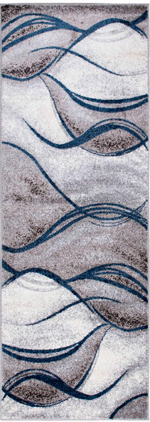 my home Läufer »Tritom«, rechteckig, 9 mm Höhe, mit besonders weichem Flor, Kurzflor, modernes Wellen Muster