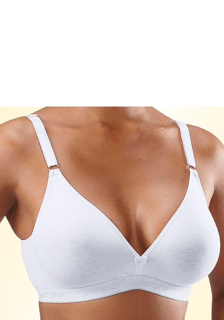 petite fleur Bralette-BH (Packung 3 im Basic schöner aus Baumwolle Dessous Triangel-Schnitt Stück)