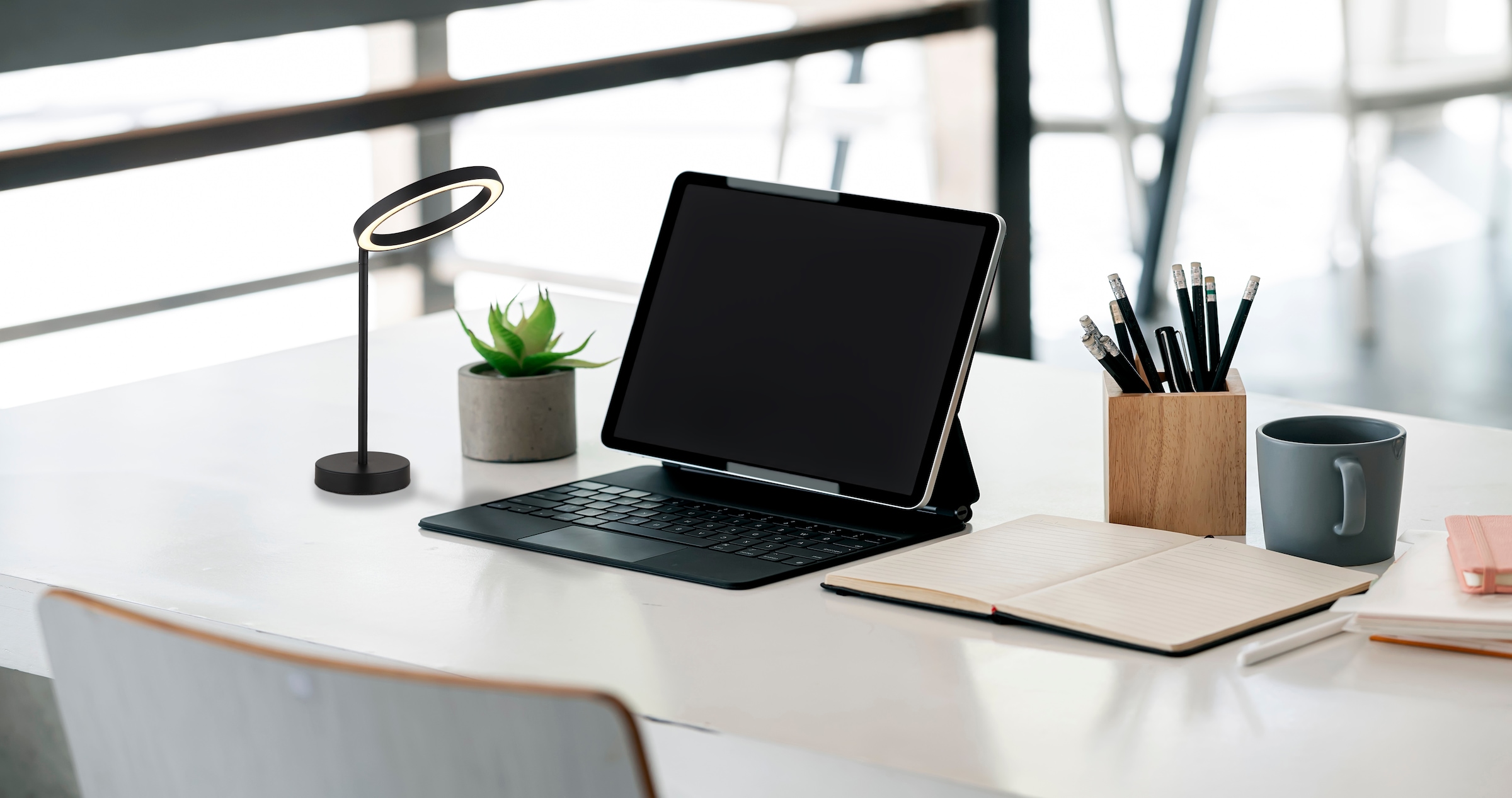 GLOBO LIGHTING Tischleuchte »GRENVIX« LED-Modul 1 Stk. Warmweiß Tischlampe Nachttischlampe Deko-Tischleuchte Schlafzimmer