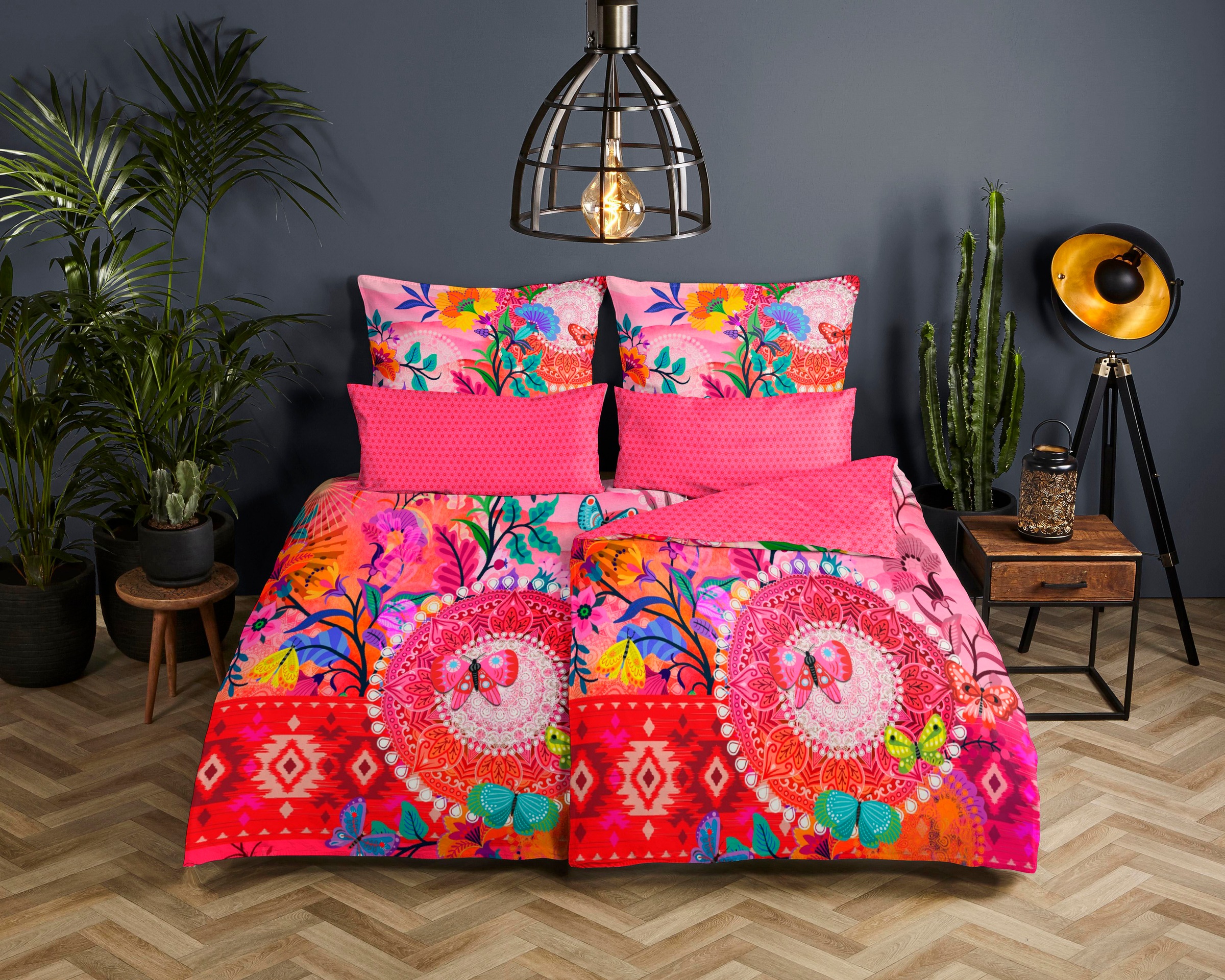 hip Wendebettwäsche »Giselah« 2 Stk. tlg. Mako-Satin, 135x200, Reißverschlu günstig online kaufen