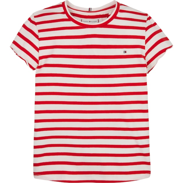 Tommy Hilfiger T-Shirt »STRIPED RUFFLE SLEEVE TOP S/S«, mit  Rundhalsausschnitt kaufen
