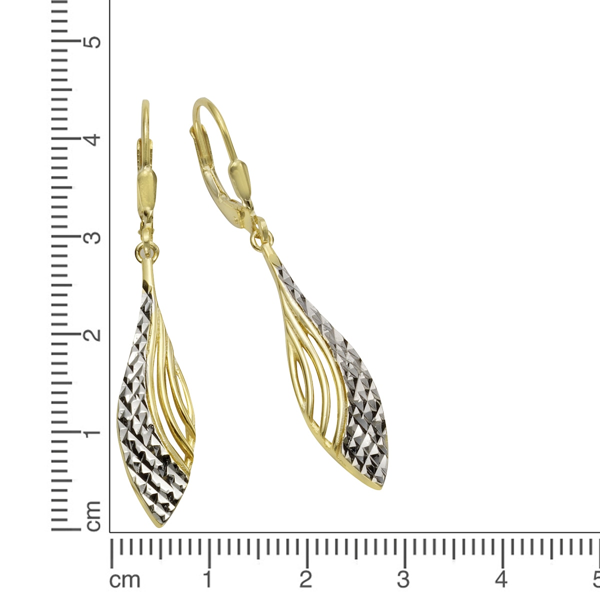 Vivance Paar Ohrhänger »925 Silber zweifarbig«