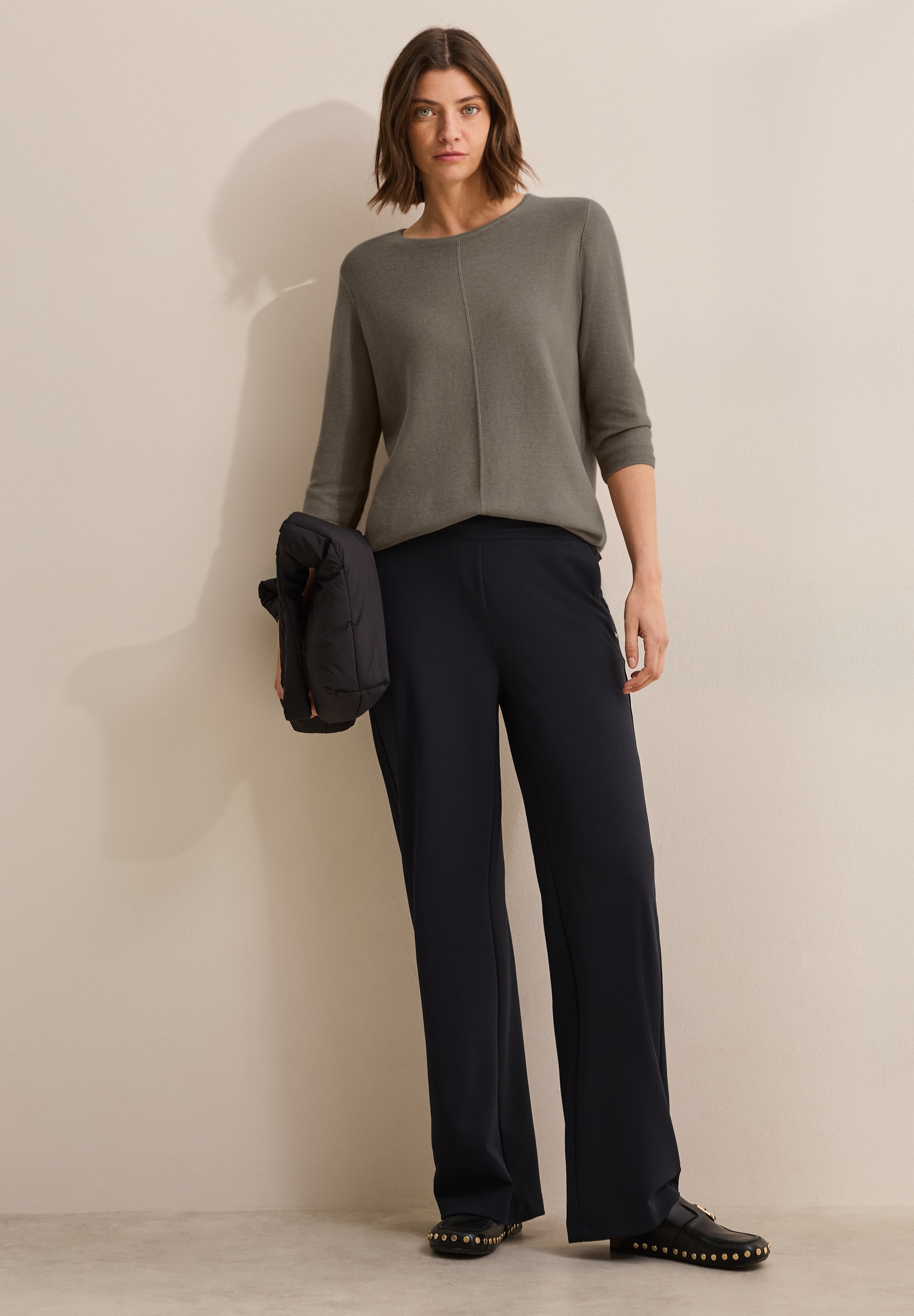 Cecil Strickpullover, mit 3/4-Arm und Rundhals