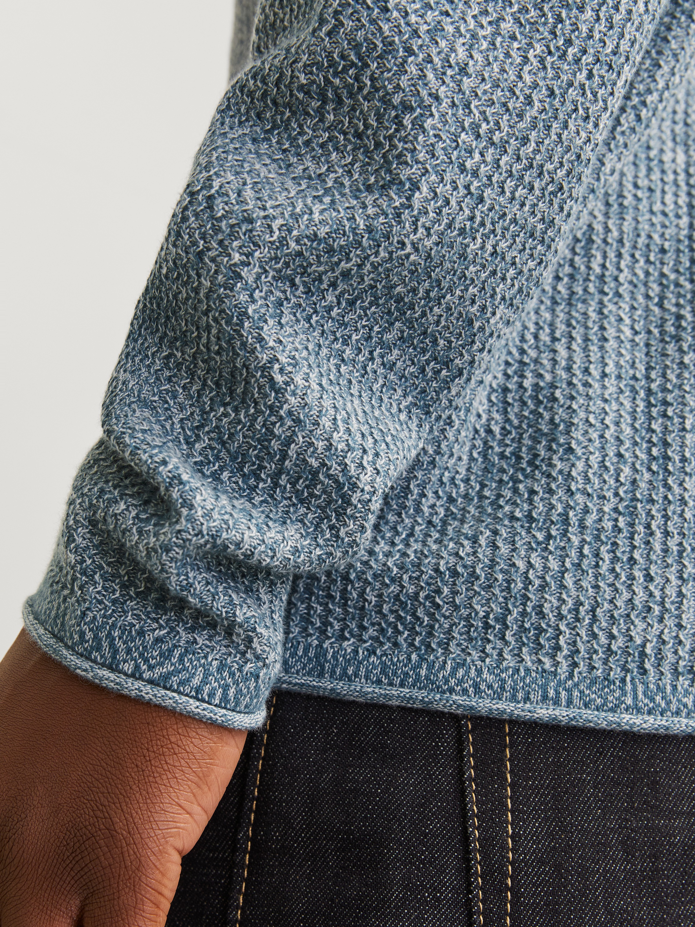 Jack & Jones Rundhalspullover »JJECOOPER KNIT CREW NECK NOOS«, in Strick Optik