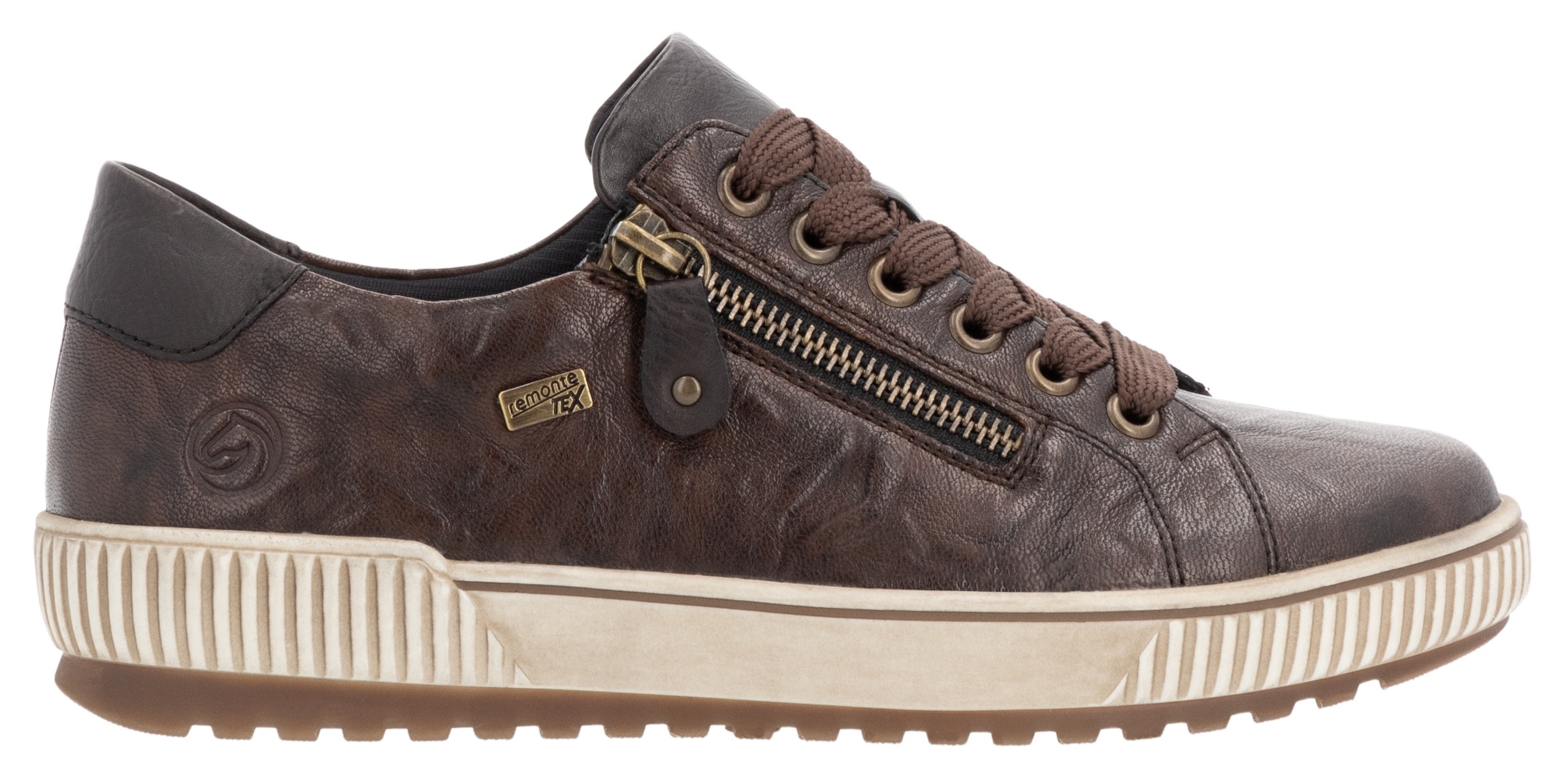 Remonte Plateausneaker  , Freizeitschuh, Halbschuh, Schnürschuh mit Außenreißverschluss