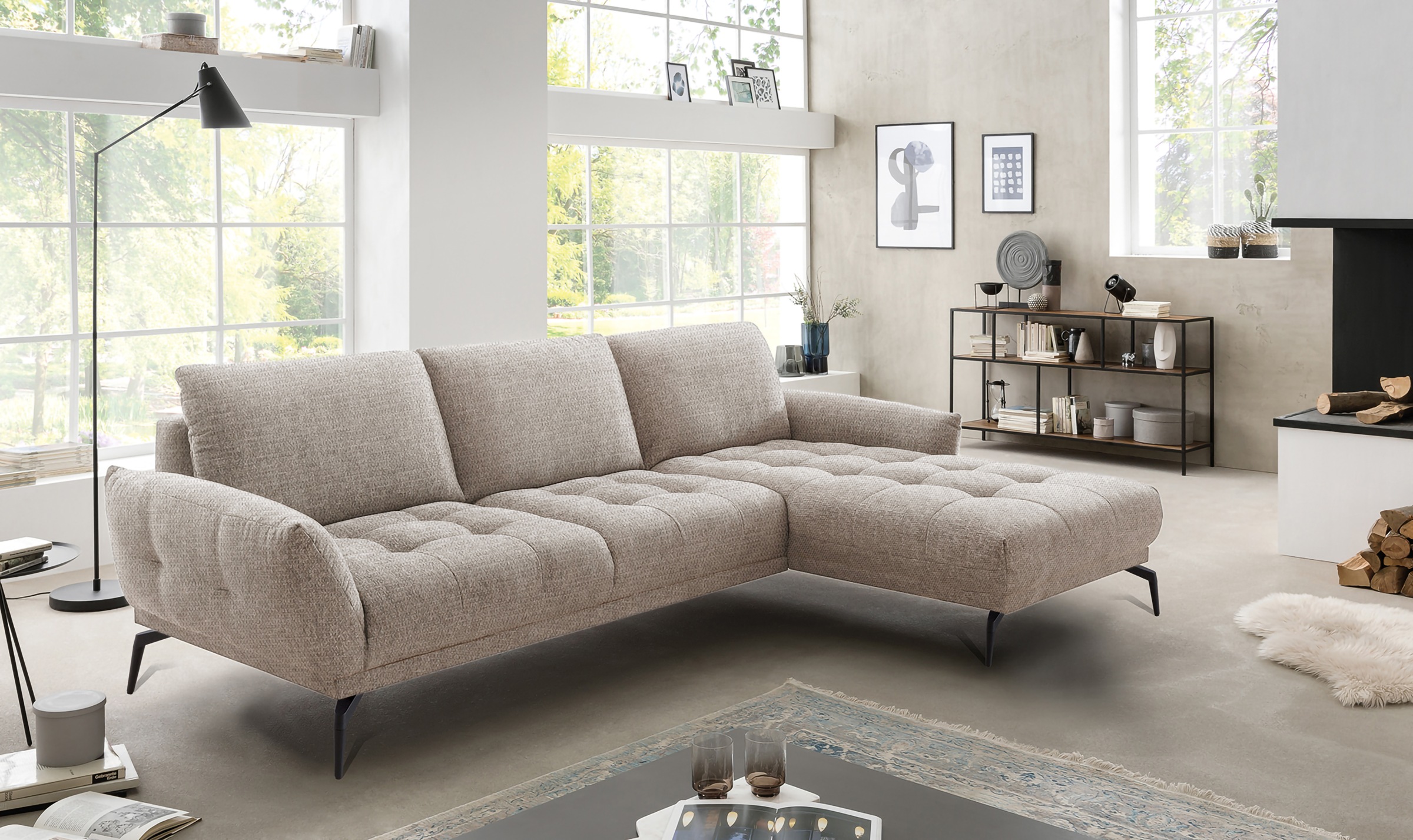 exxpo - sofa fashion Ecksofa »NICEA erstklassiger Sitzkomfort, OTTOs Choice günstig online kaufen