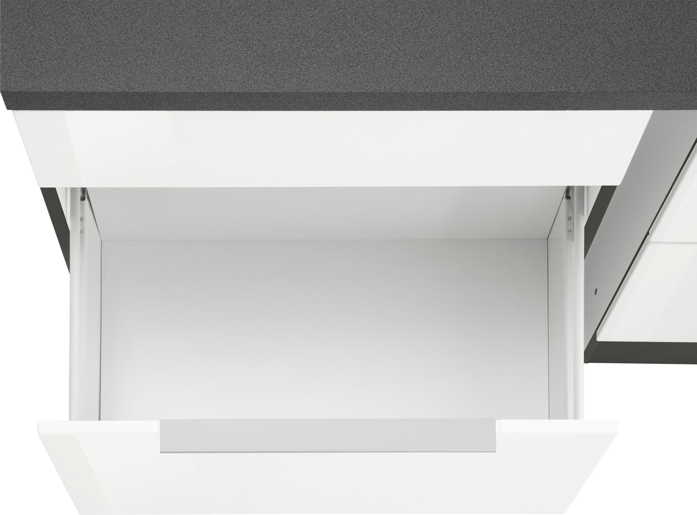 KOCHSTATION Küchenzeile »KS-Brindisi Breite 270 cm«, wahlweise mit E-Geräten und Induktion, mit MDF-Fronten und Regal