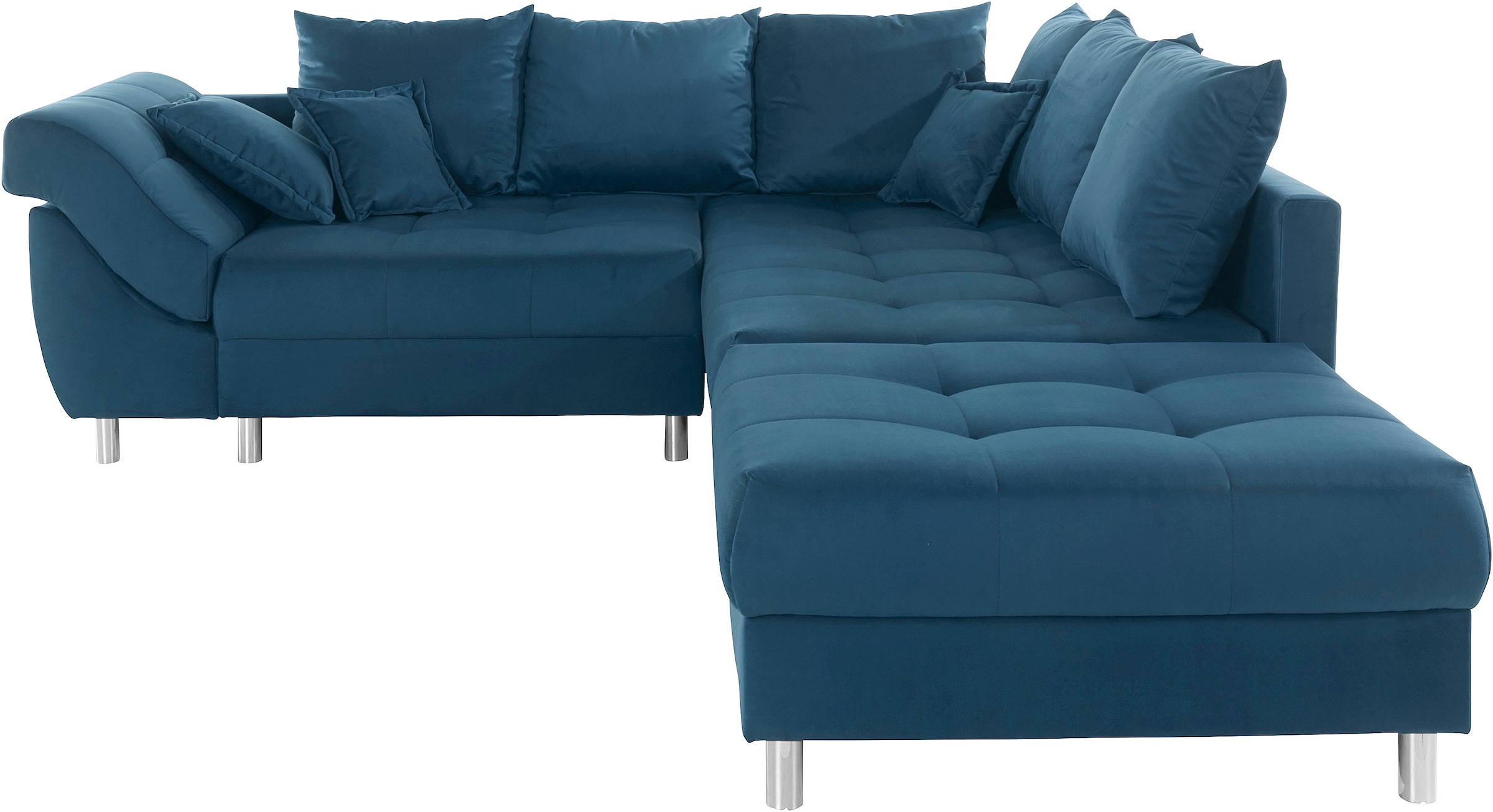 COLLECTION AB Ecksofa »(Spar-Set) Innsbruck L-Form und Hocker«, (Spar-Set), Ecksofa und Hocker, Recamiere links oder rechts montierbar