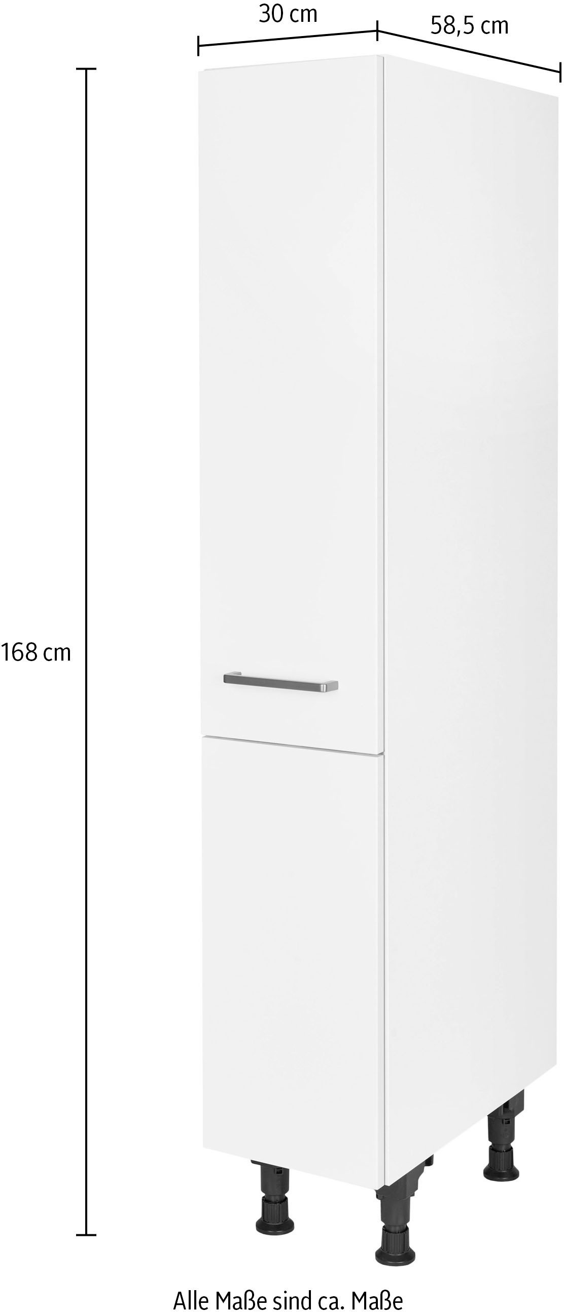 nobilia® Apothekerschrank »"Touch", mit 4 Einhängekörben, Breite 30 cm, Höhe 167,8 cm,«, vormontiert, Ein- und Auszugsdämpfung SoftStoppPro