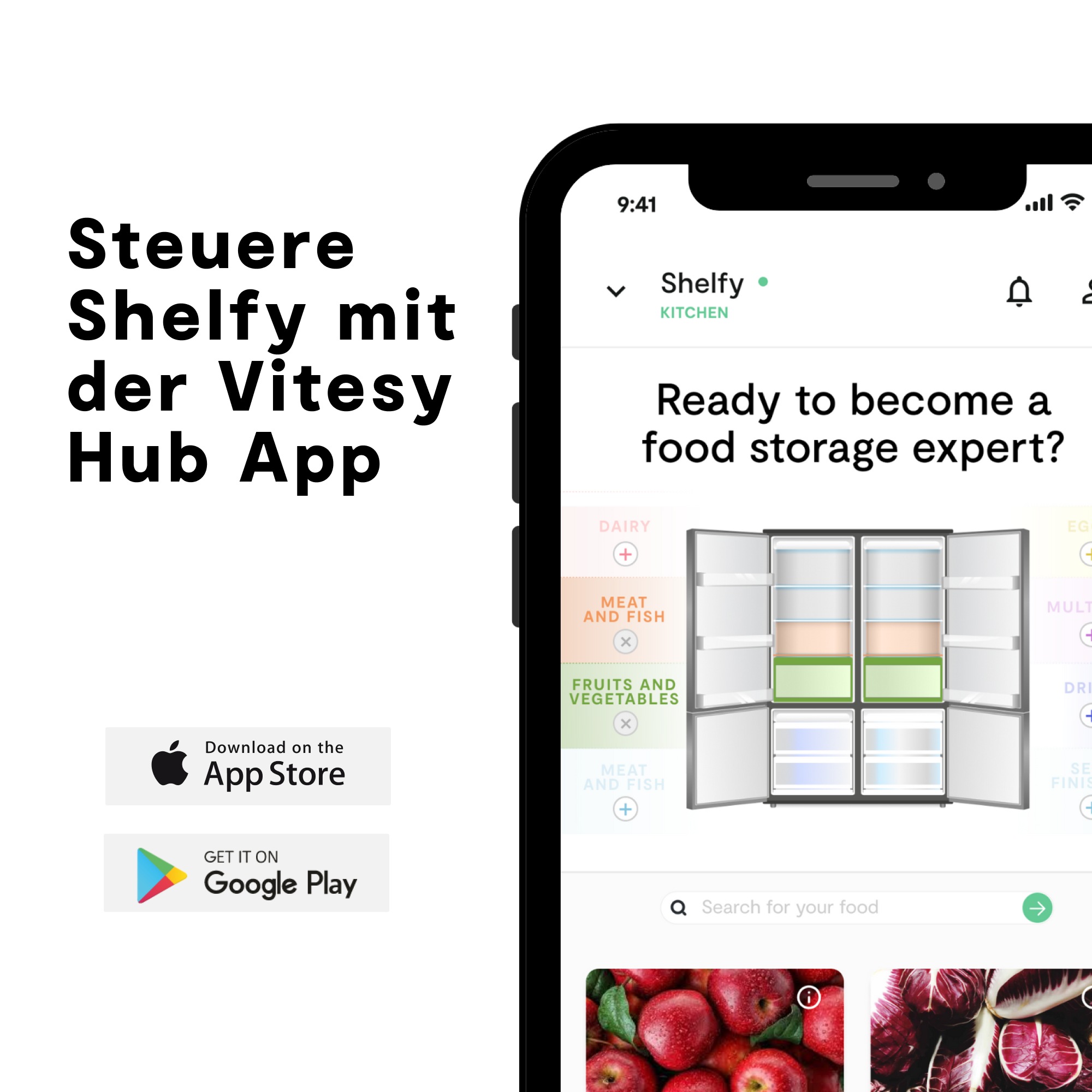 Vitesy Luftreiniger »Shelfy – Smarte Frischeverlängerung für deinen Kühlschrank«, reduzierte Bakterien, verlängert Haltbarkeit, gegen Schimmel