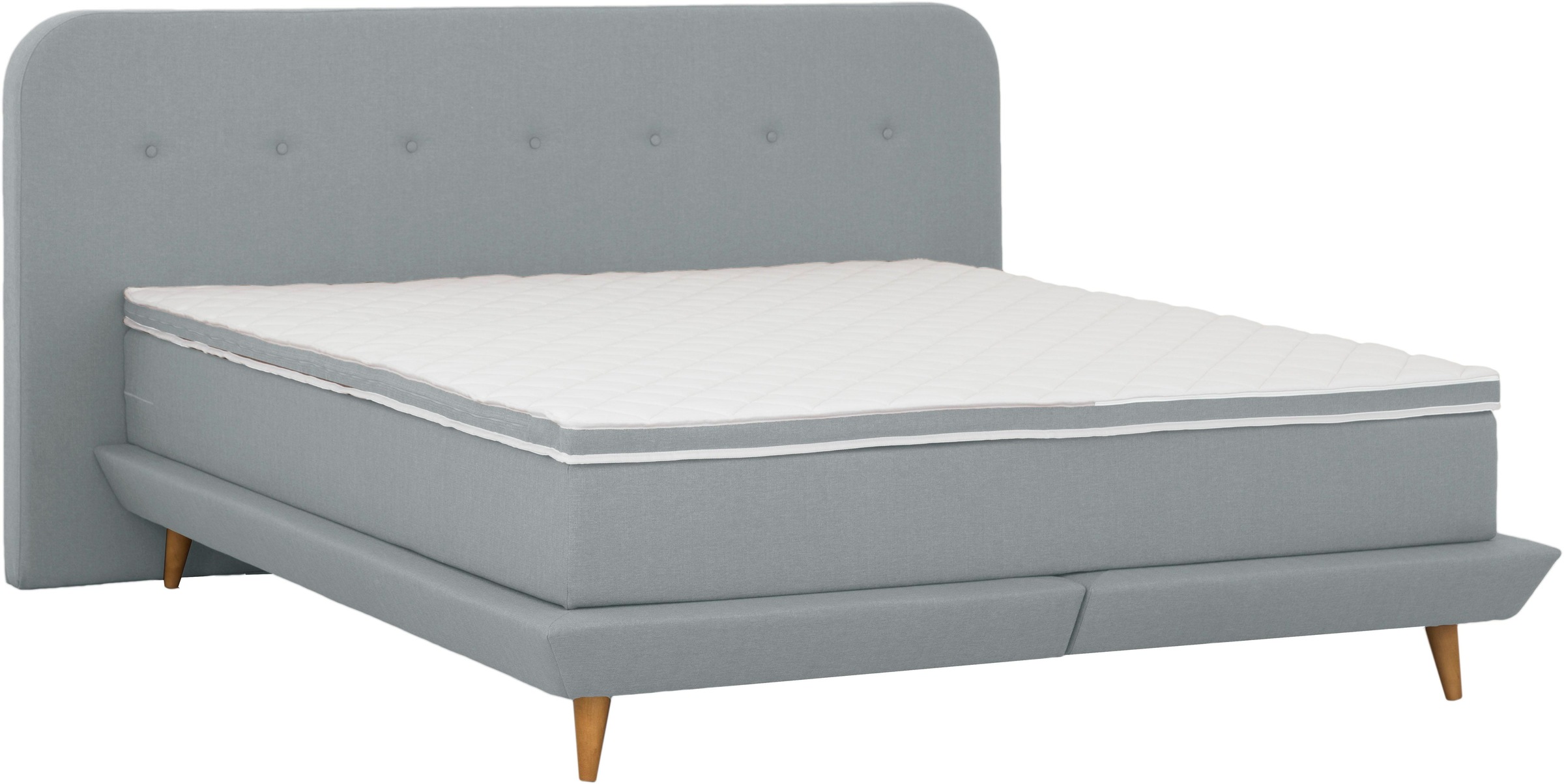 andas Boxspringbett »Premium«, Steppung mit Knopfheftung, inkl. Topper
