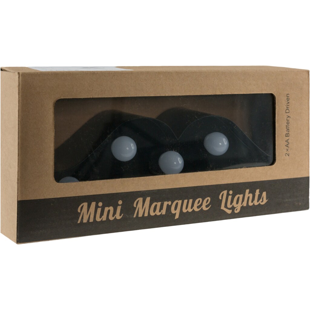 MARQUEE LIGHTS LED Dekolicht »Moustache«, 7 flammig-flammig