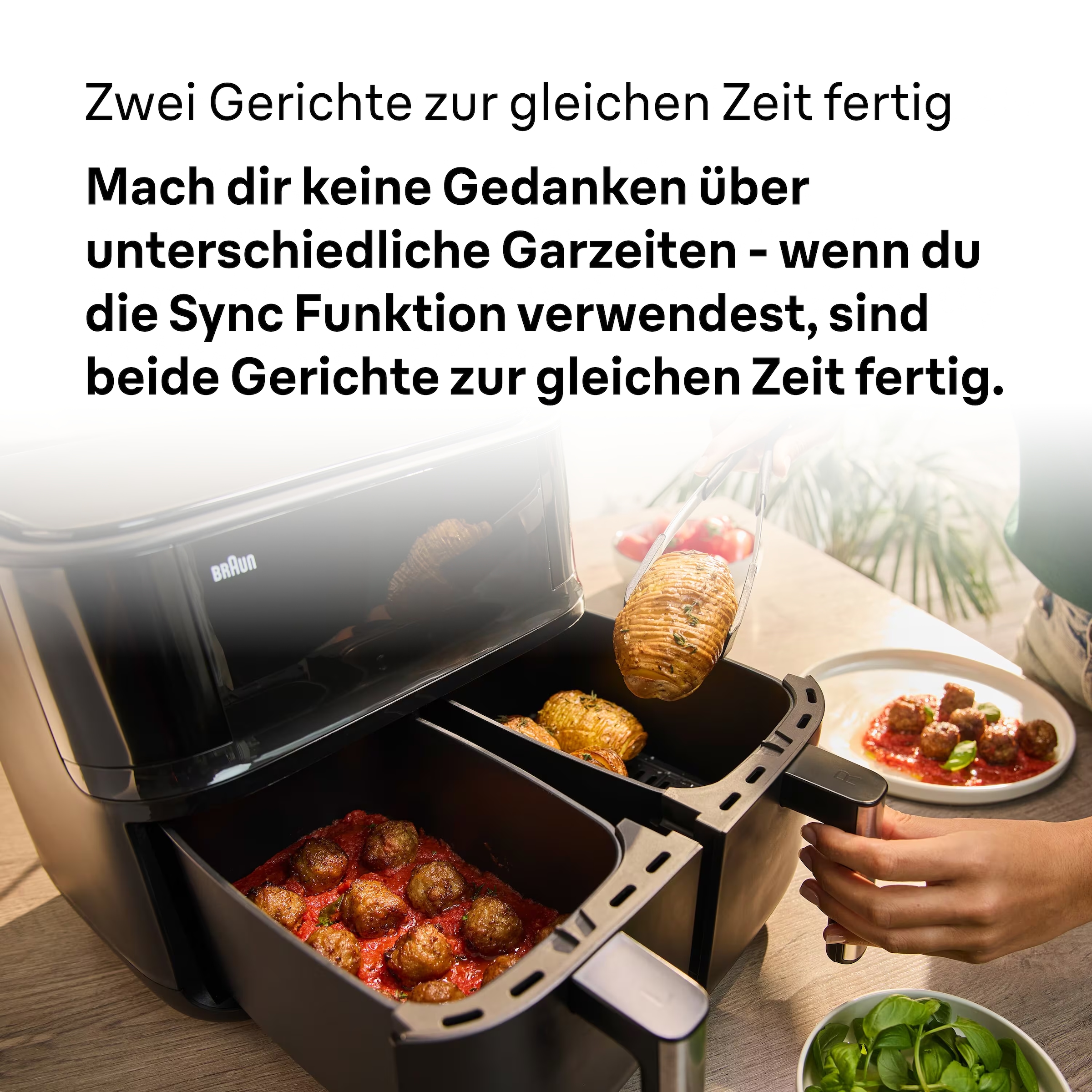 Braun Heißluftfritteuse »TwinCook TD 3030I BK«, 2850 W
