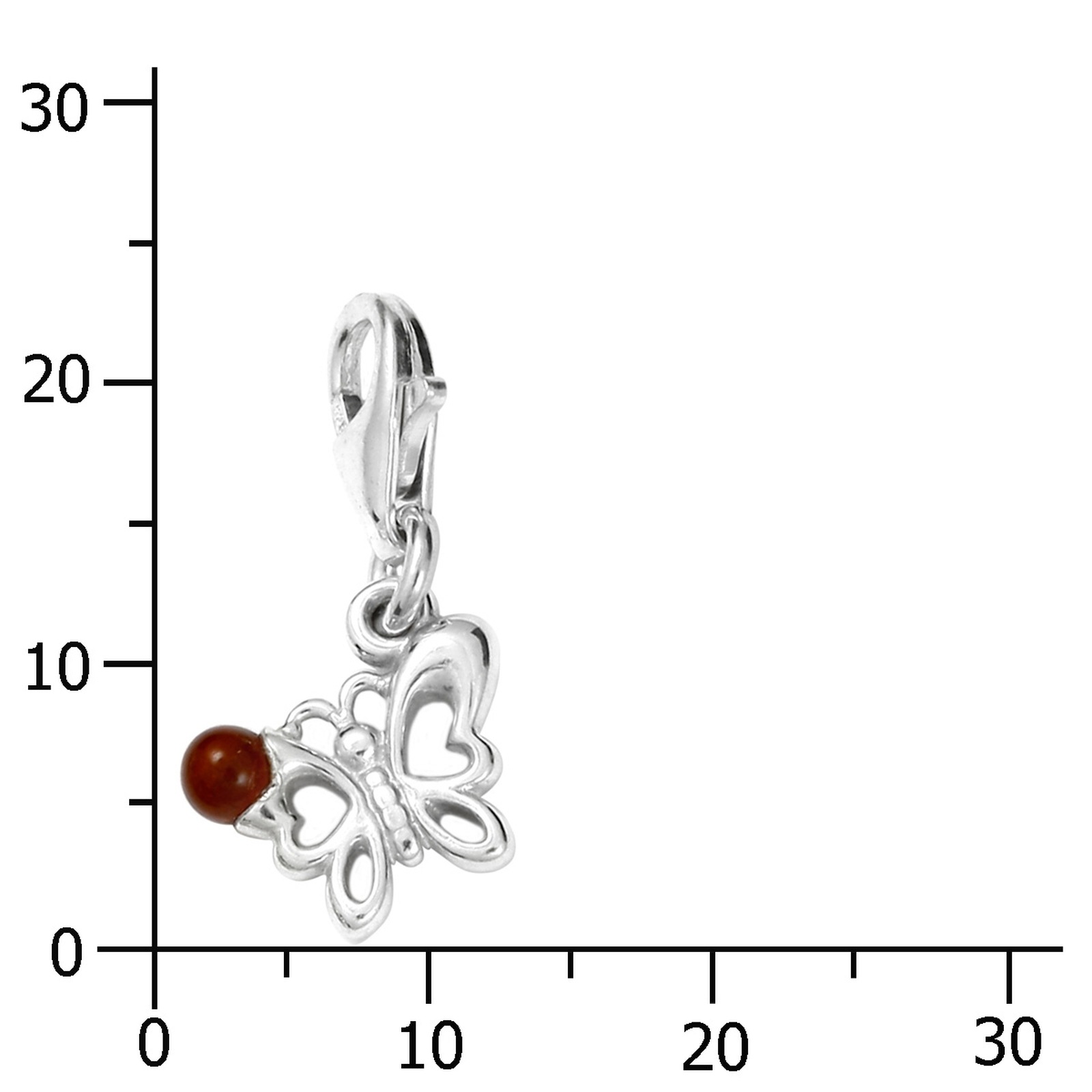 OSTSEE-SCHMUCK Kettenanhänger »Ostsee-Schmuck Charm-Einhänger Schmetterling« 1 Stk. tlg.
