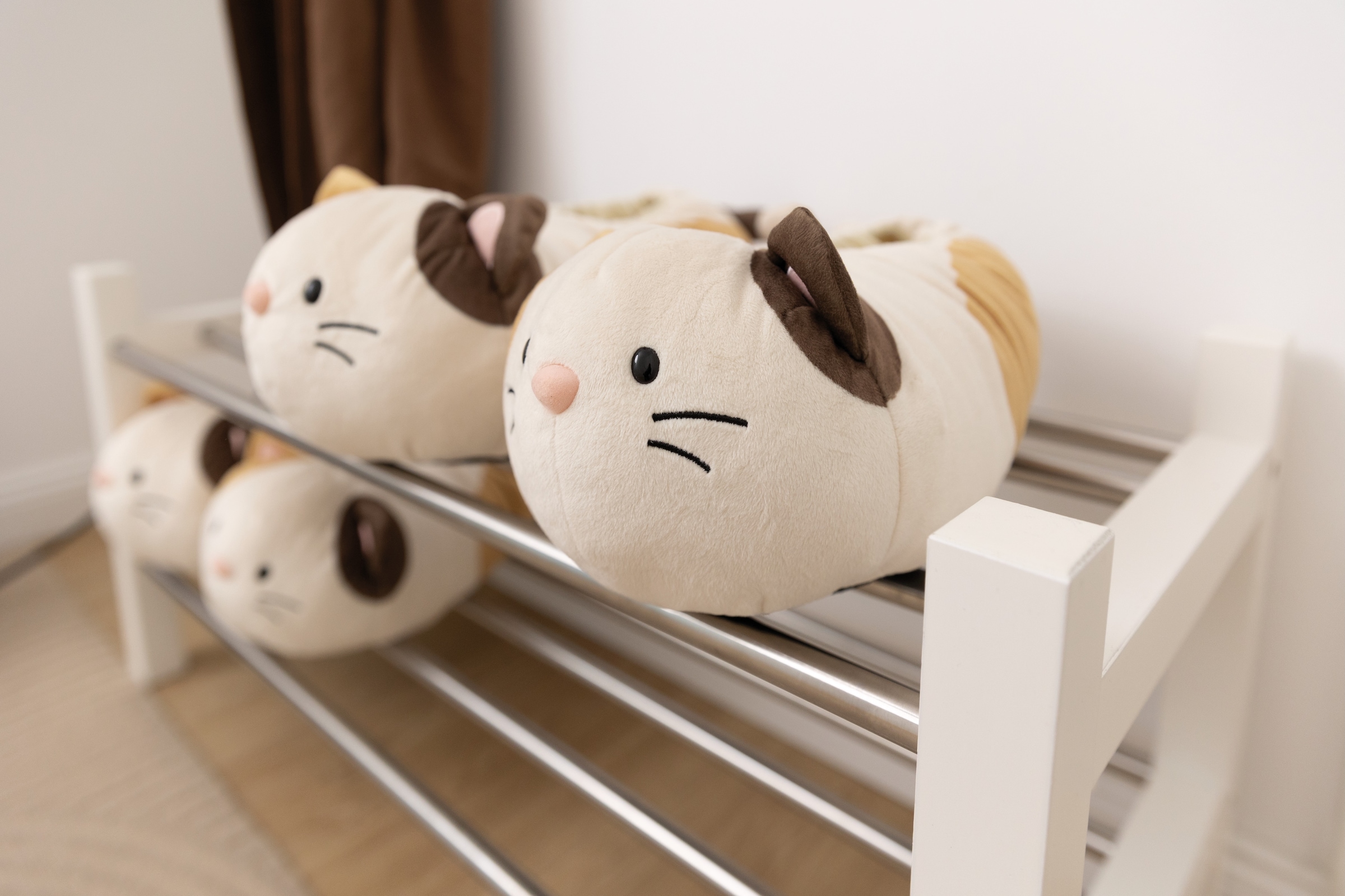 Nici Plüsch Hausschuhe »Nici Green Mymochi Katze Angy«, Hausschuh zum Schlupfen