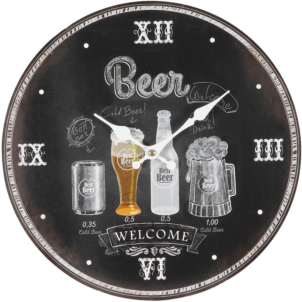 Ambiente Haus Wanduhr »Wanduhr - Beer 28cm« günstig online kaufen