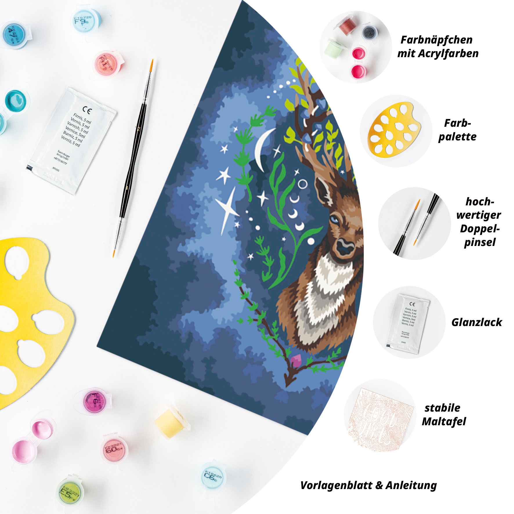 Ravensburger Malen nach Zahlen »CreArt, Pixie Cold: Mystic Deer« Made in Europe