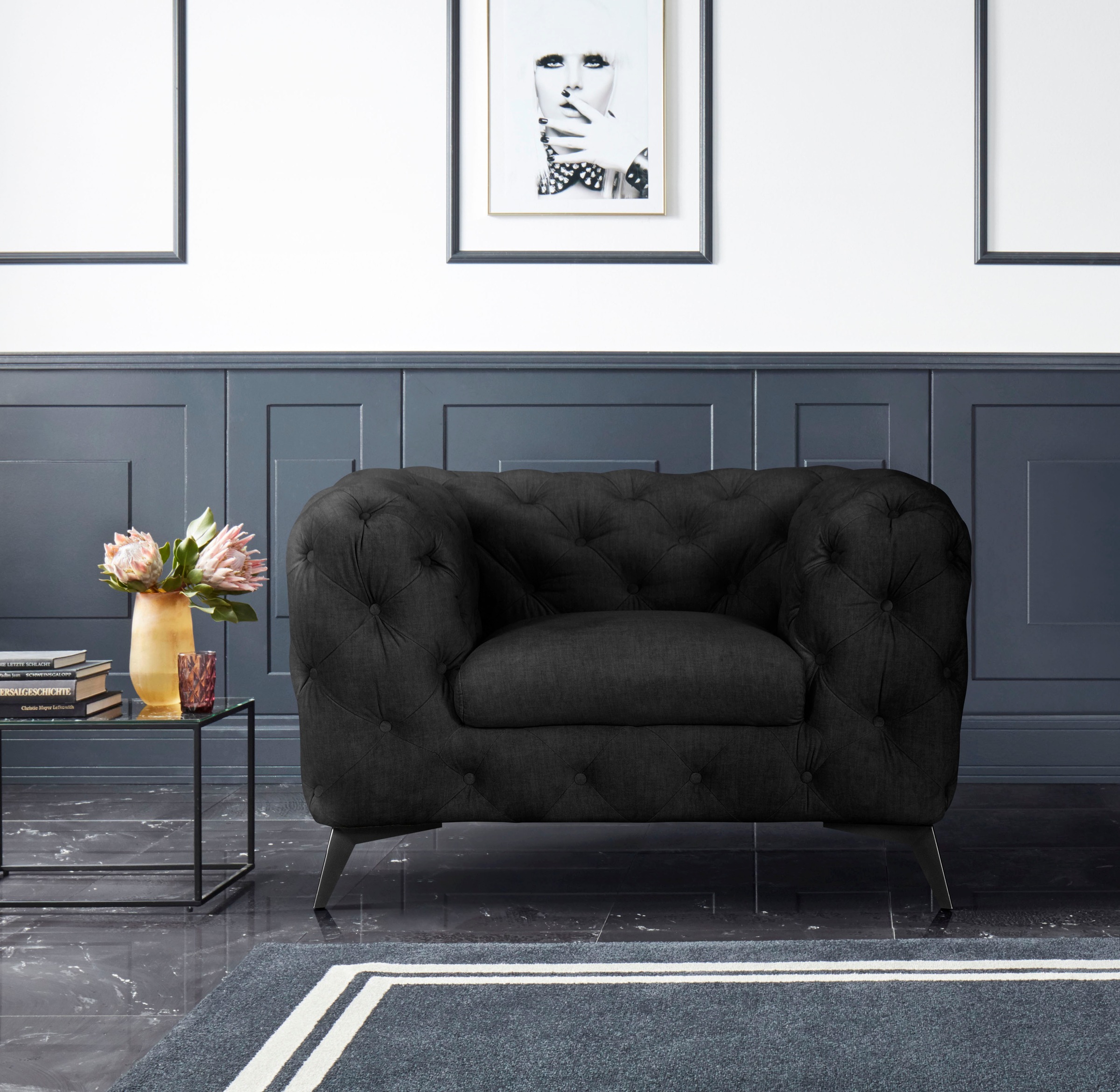 Home affaire Chesterfield-Sessel »Glynis Sessel« aufwändige Knopfheftung, m günstig online kaufen