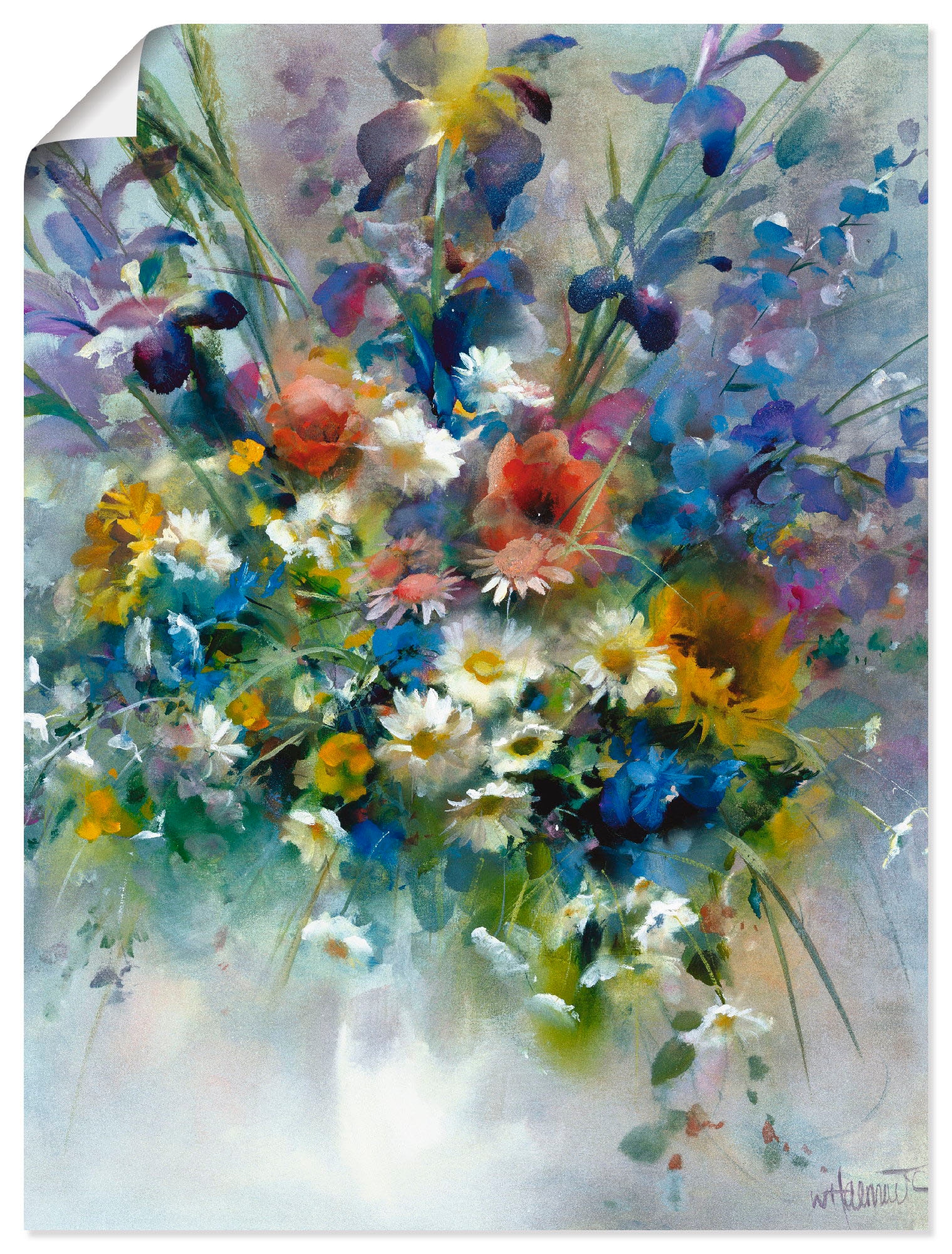 Artland Wandbild »Blumen Impression«, Blumen, kaufen St.), Wandaufkleber online Größen oder versch. Poster als in Leinwandbild, (1