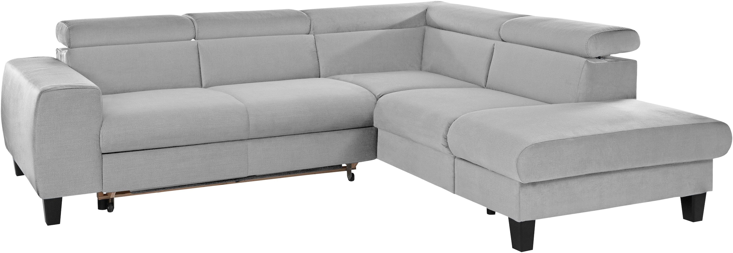 COTTA Polstergarnitur »Morven L-Form«, (Set), Set bestehend aus: Ecksofa mit Kopfteilverstellung & Hocker