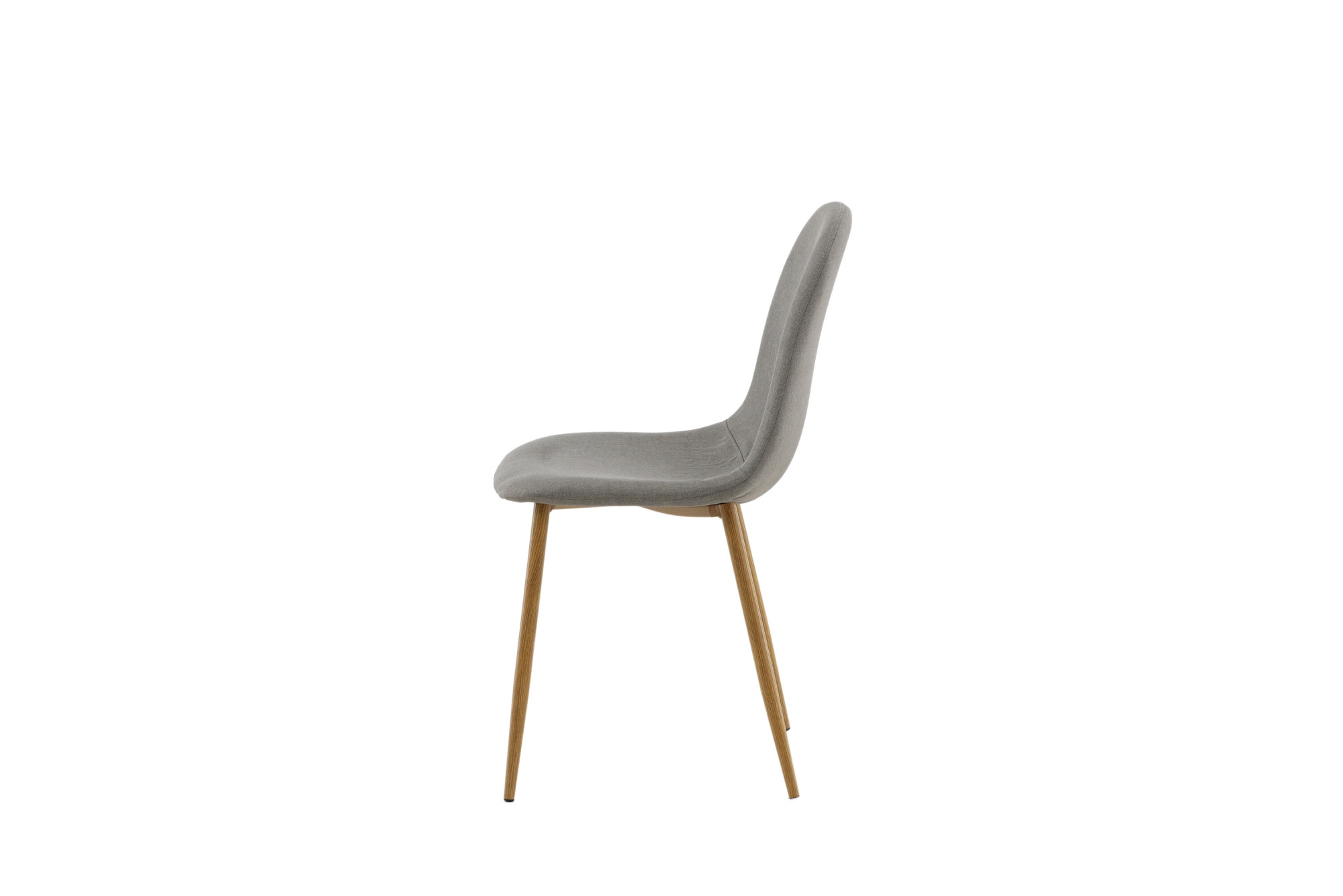 Venture Home Esszimmerstuhl »Polar, 2er-Set Esszimmerstühle in Mittelgrau, Holzoptik-Beine, 150 kg« () 2 Stk.Polsterstuhl, Stoffbezug, Stahlbeine, gepolstert, modern