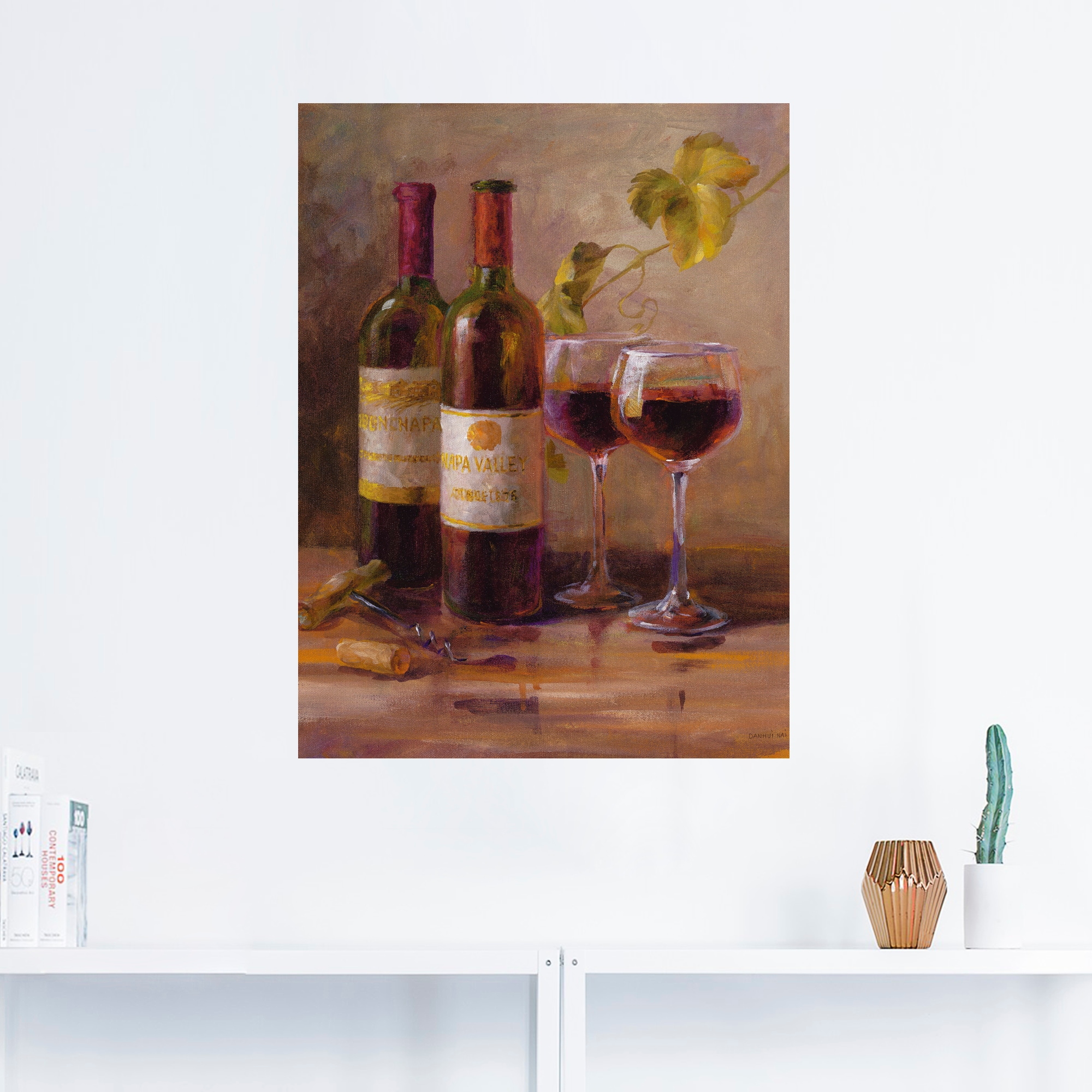 Artland Wandbild »Offener Wein I«, Getränke, (1 St.), als Leinwandbild, Poster, Wandaufkleber in verschied. Größen