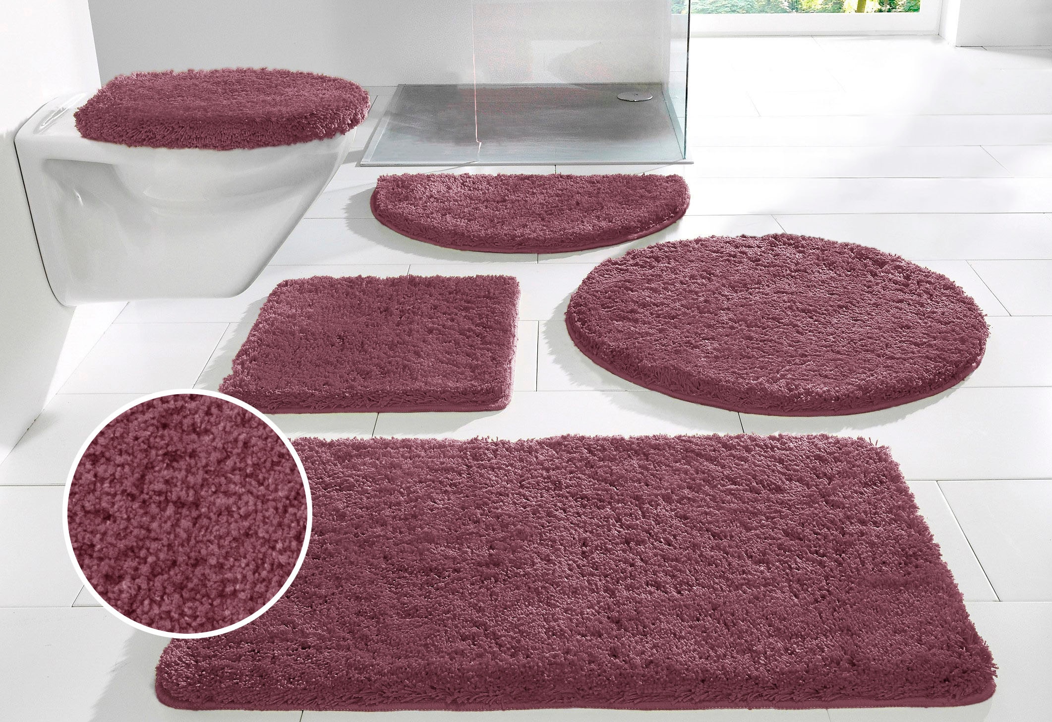 my home Badematte »Sanremo, Badvorleger, Badezimmer Teppich, sehr weich«, r günstig online kaufen