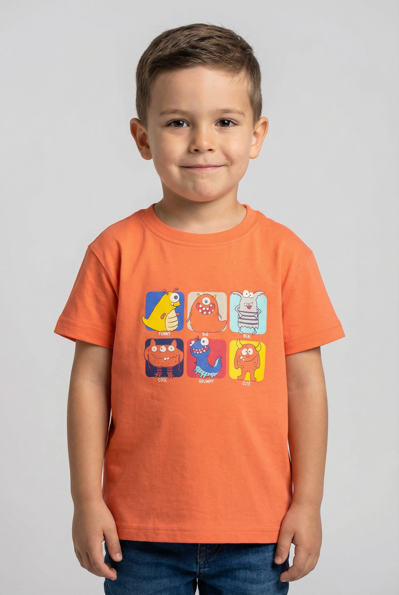 Blue Seven T-Shirt mit kurzem Arm, mit Druck und unifarben, aus Baumwolle