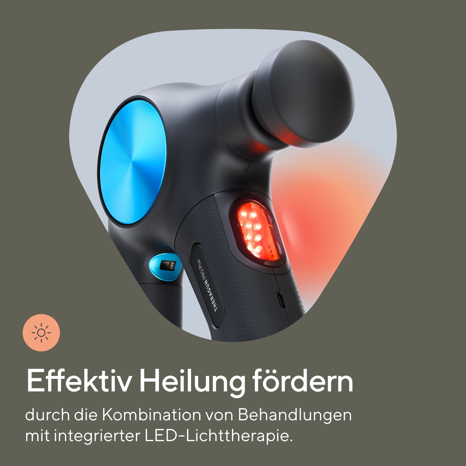 Therabody Massagepistole »Theragun PRO Plus Schmerzlinderung, Regeneration, wissensch. erwiesen«, Massage-, Vibrations-, Wärmetherapie, Pulsmessung, App-Steuerung