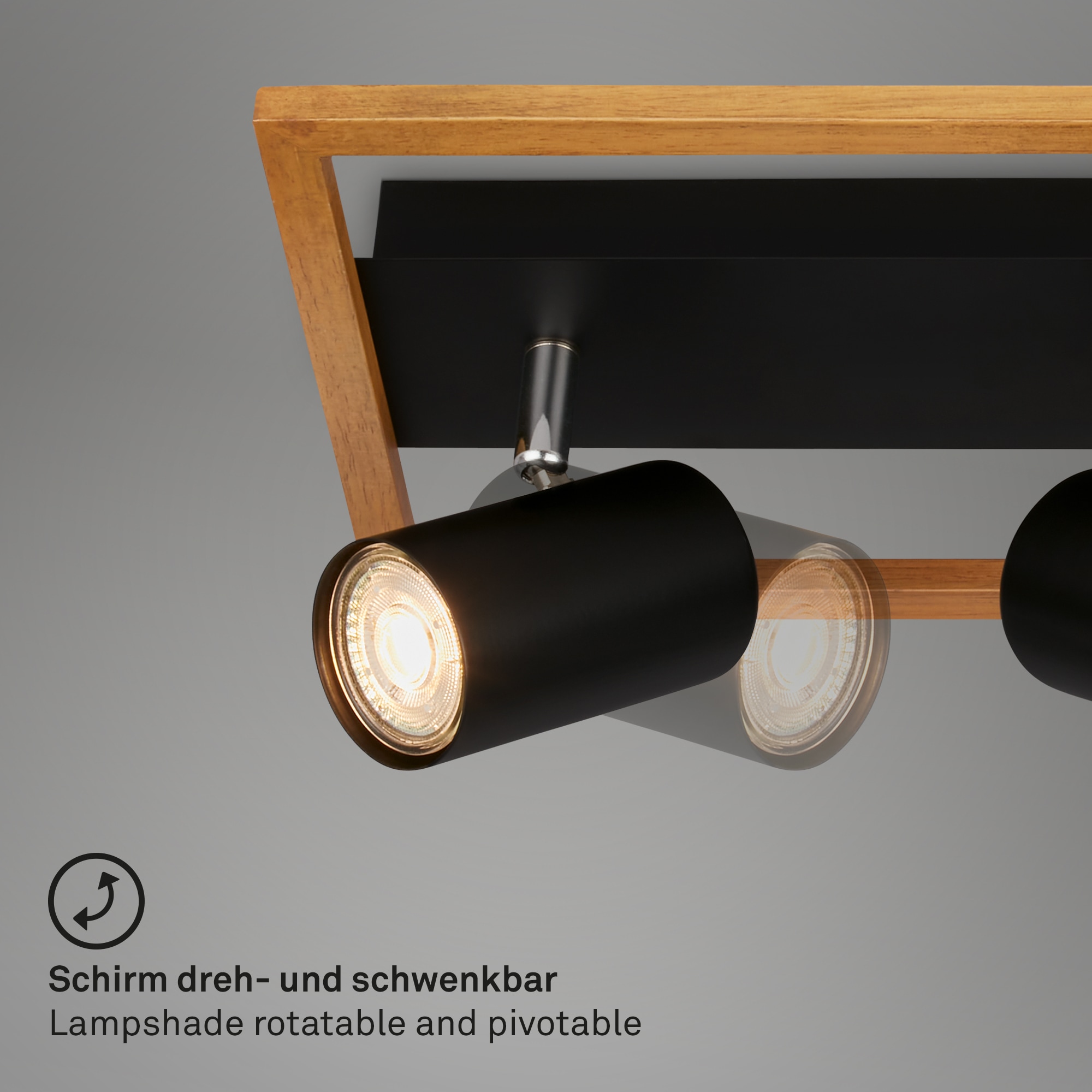 Briloner Leuchten Deckenleuchte »Spot FREY«, Spots dreh-/schwenkbar, für LED Leuchtmittel 3 x GU10